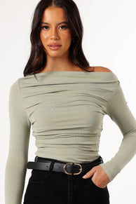 TOPS @Cer Knit Top - Sage
