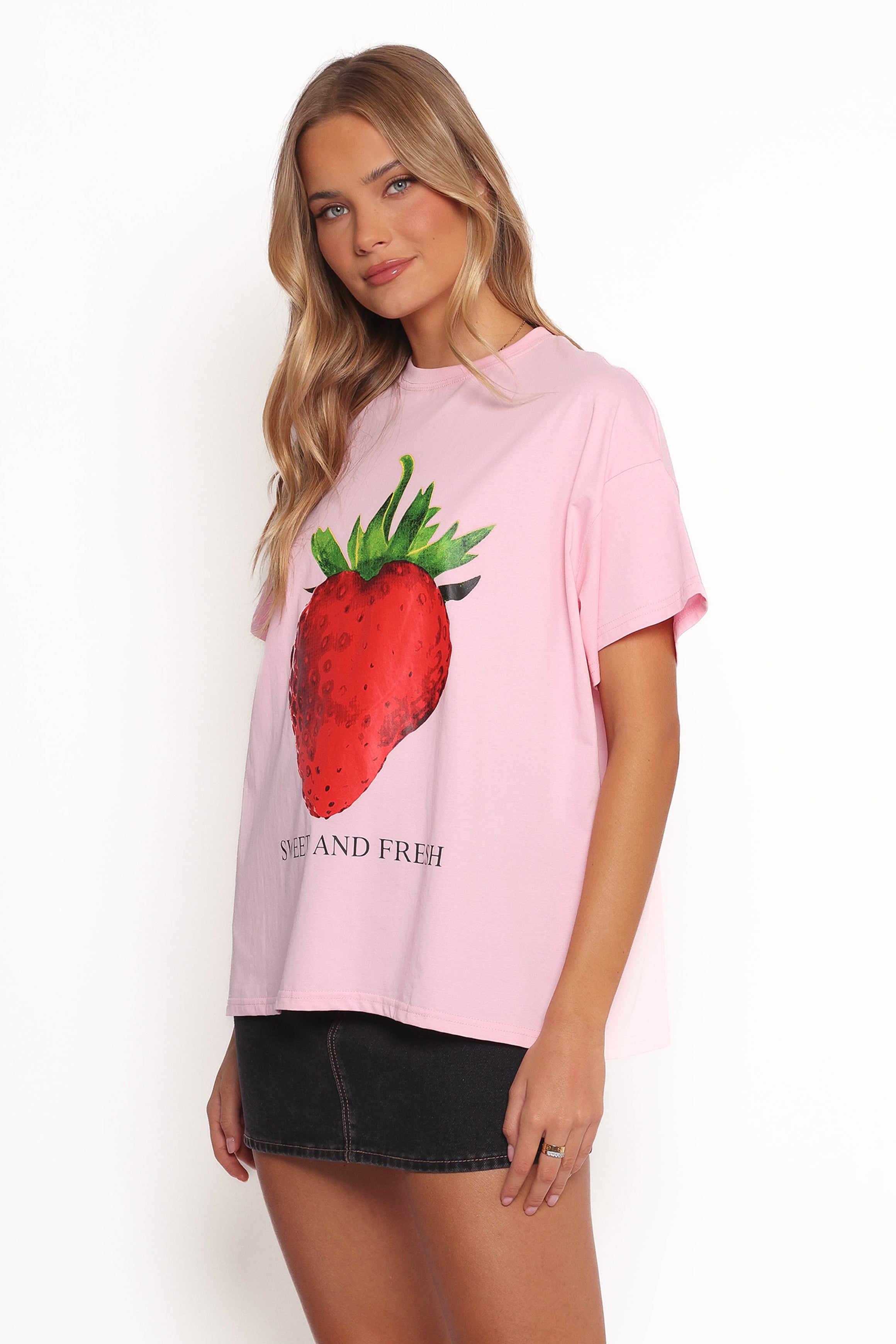 TOPS Cerise Tee - Strawberry