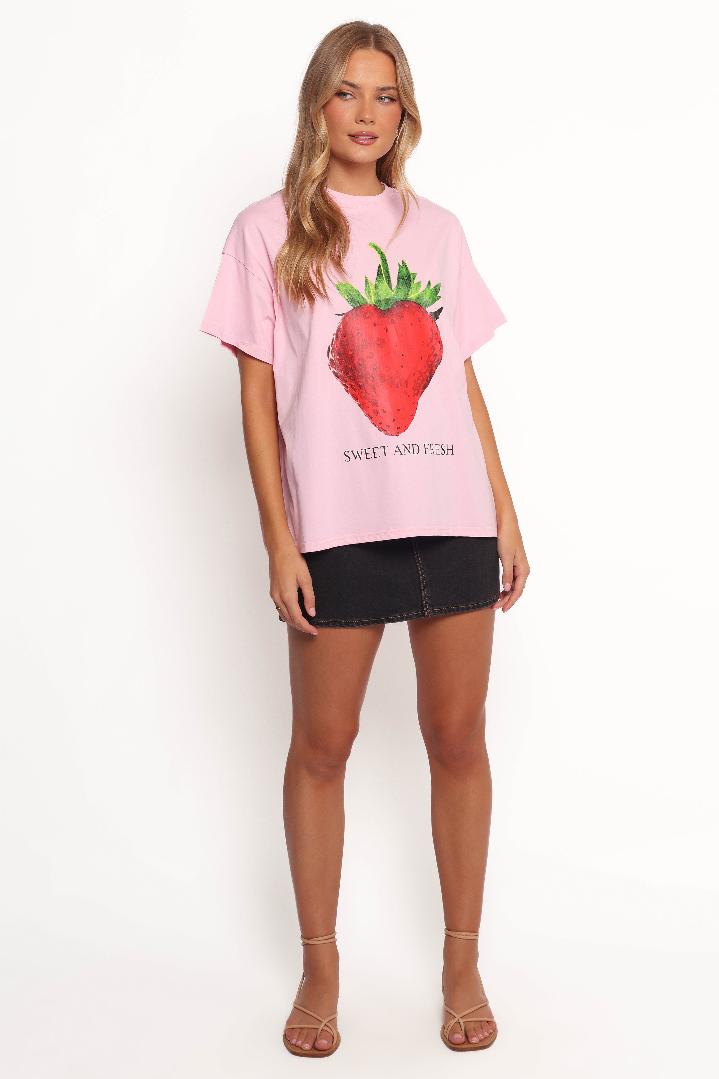 TOPS Cerise Tee - Strawberry