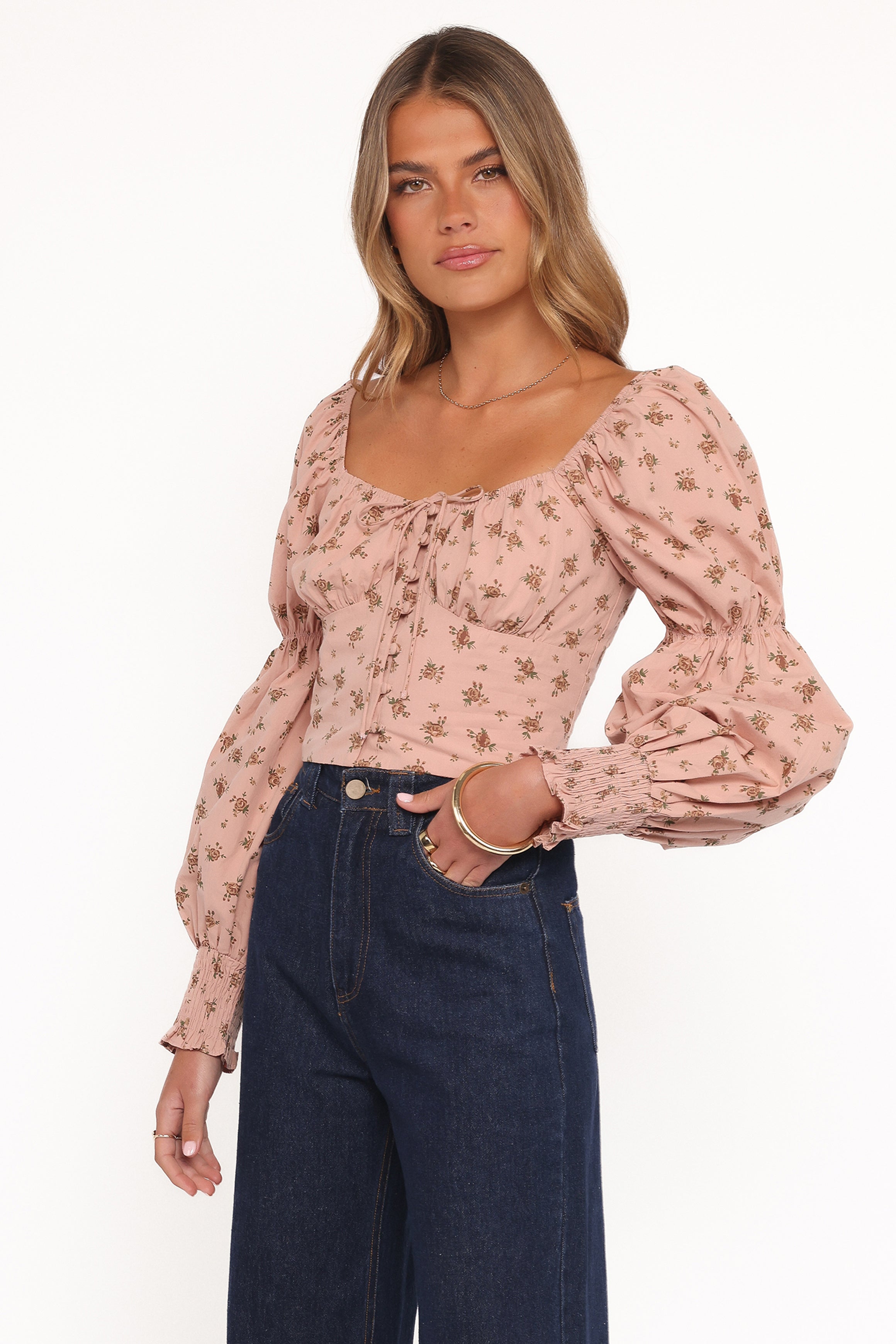 TOPS Charlene Top - Pink Floral