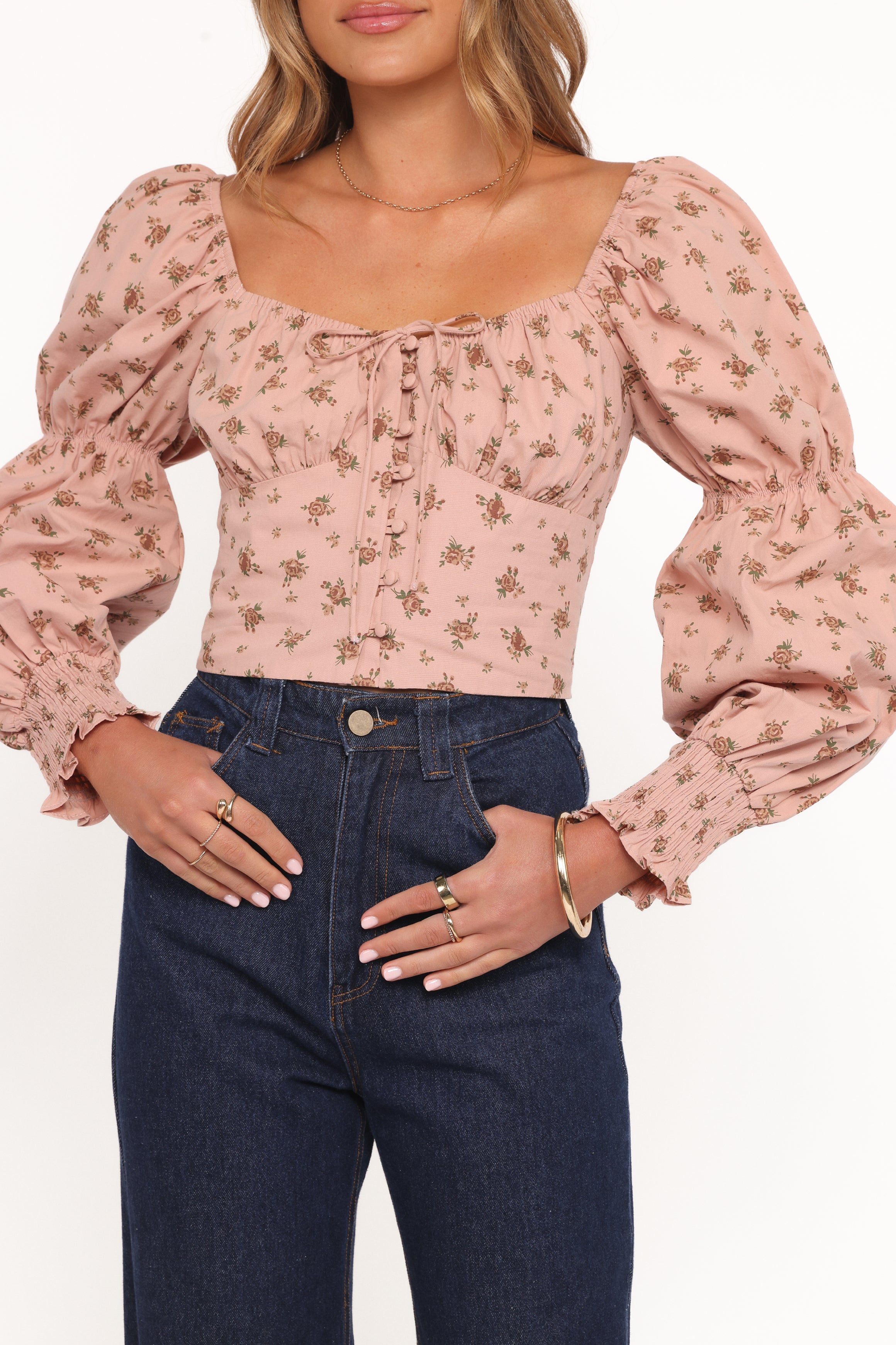 TOPS Charlene Top - Pink Floral