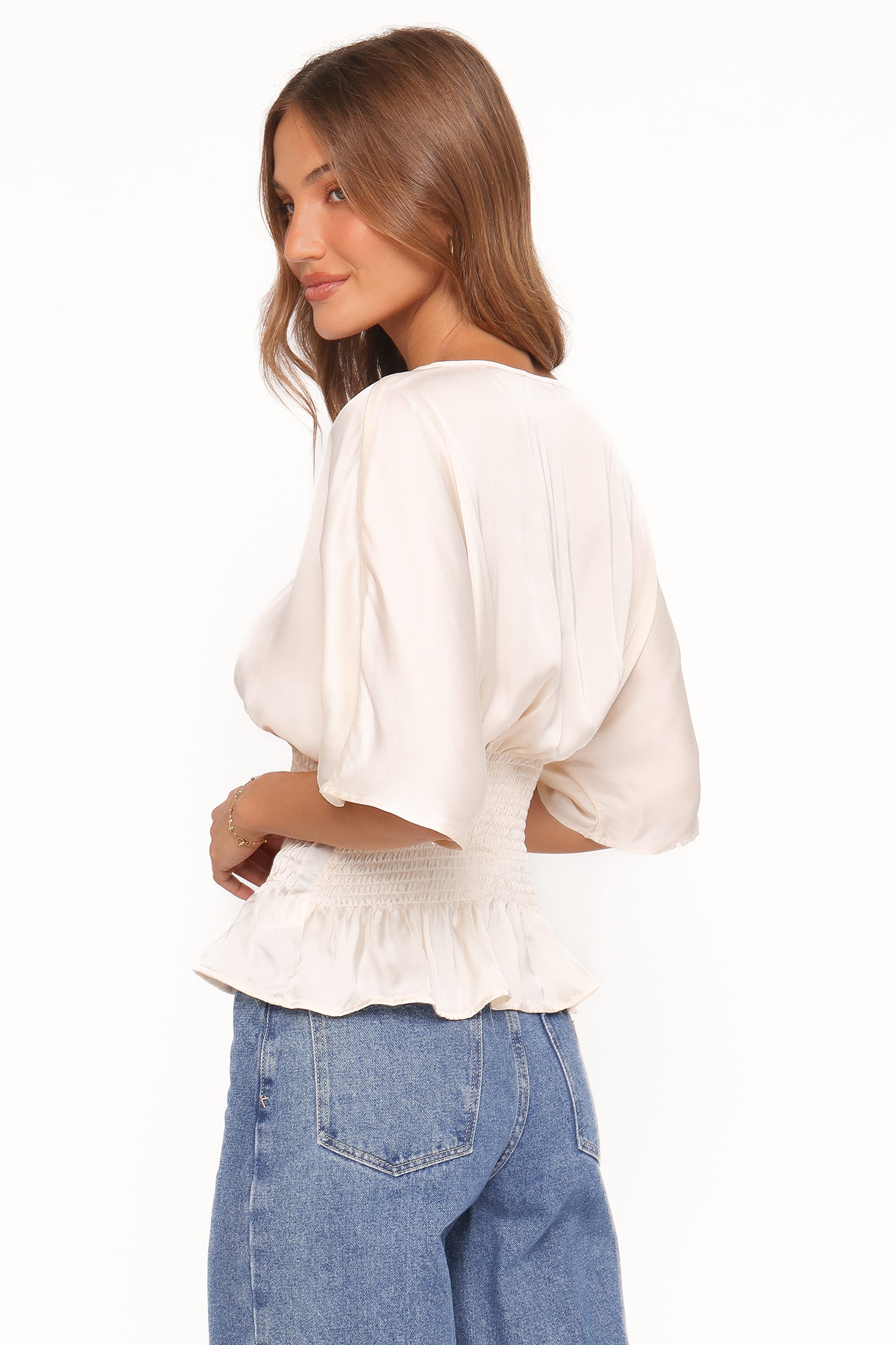 TOPS Cherish Pintuck Top - Cream