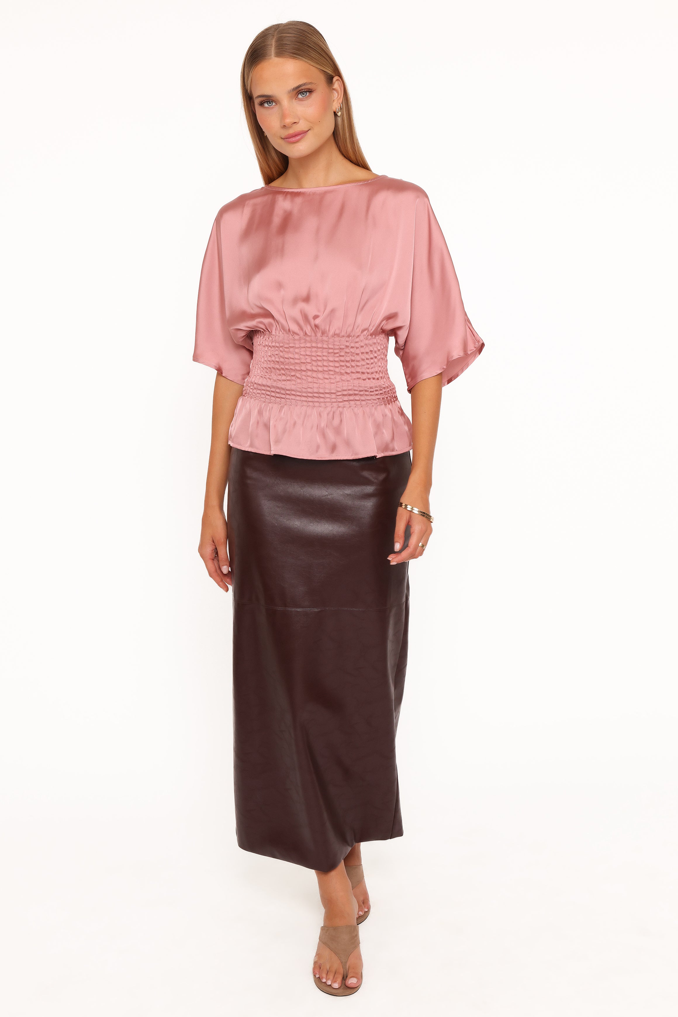 Cherish Pintuck Top - Rose | Petal & Pup