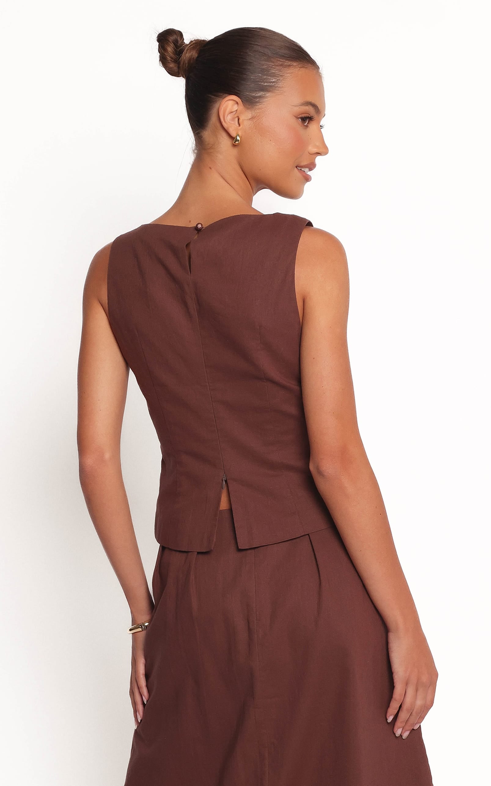 TOPS Chiaro Shell Top - Brown