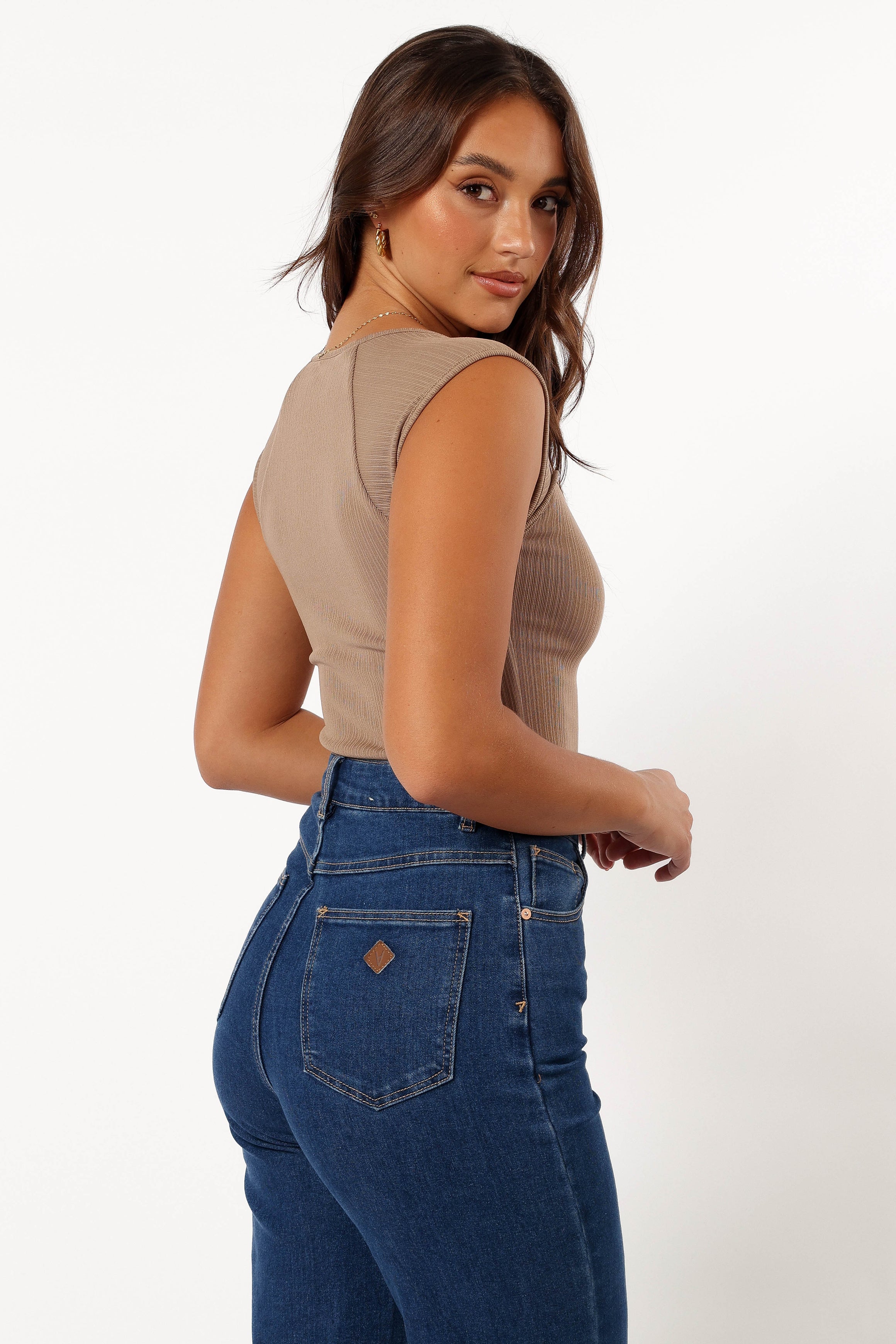 TOPS @Clara Top - Beige