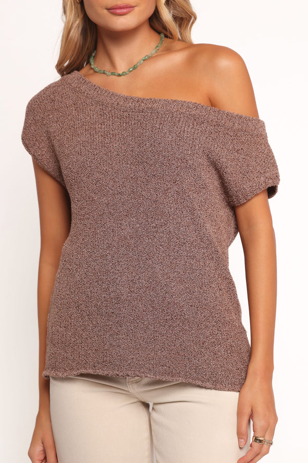 TOPS Coco Knit Top - Chocolate