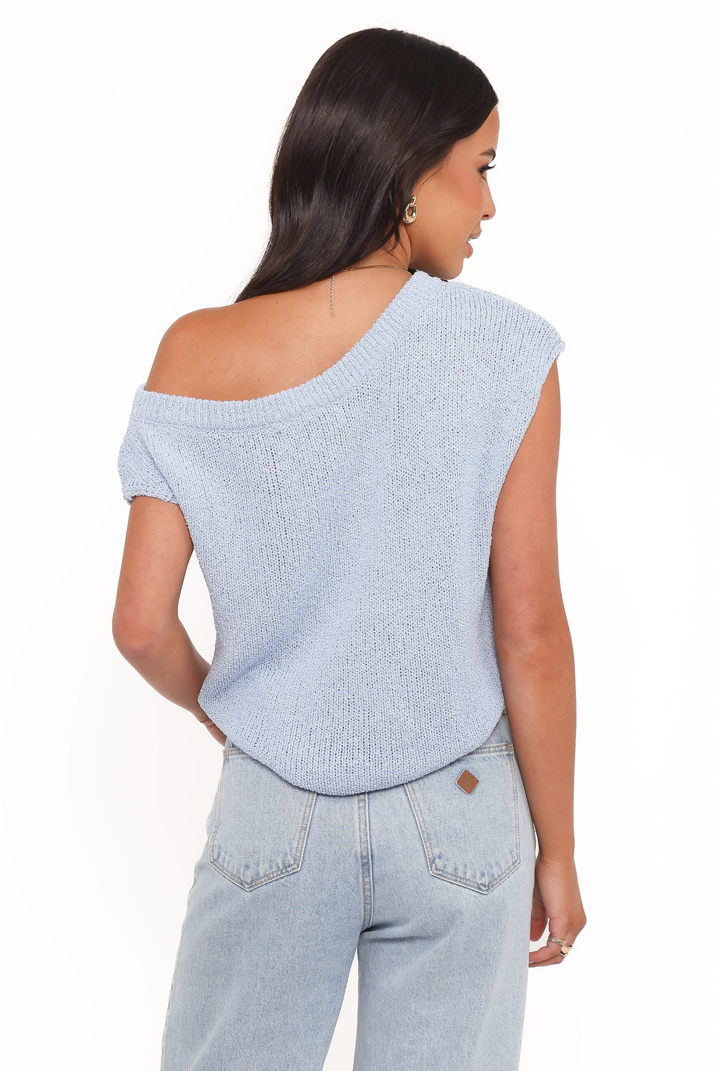 TOPS Coco Knit Top - Pale Blue