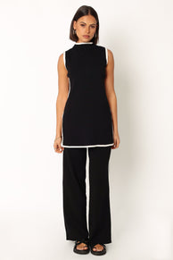 TOPS @Collins Knit Top - Black