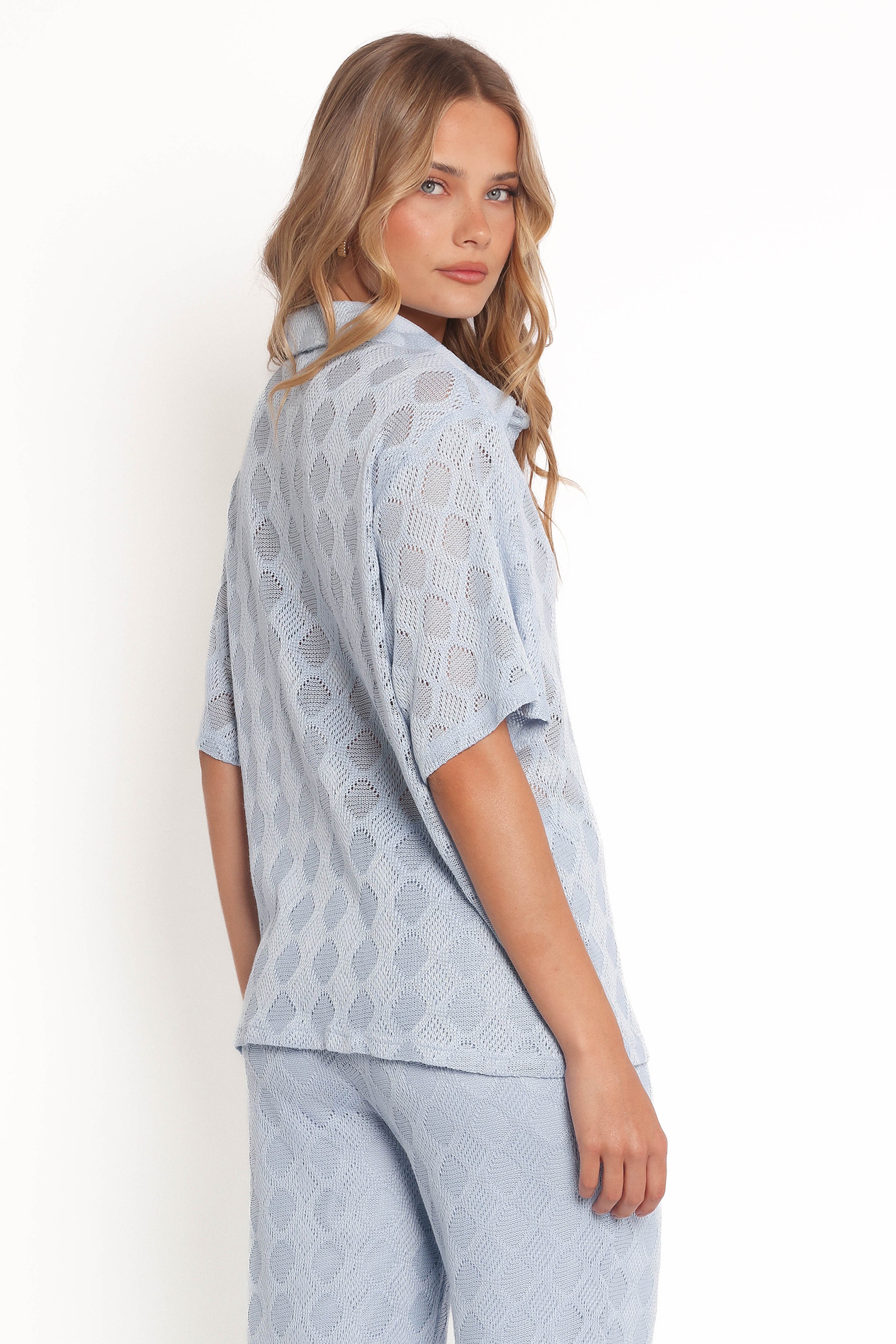 TOPS Cora Knit Shirt - Blue