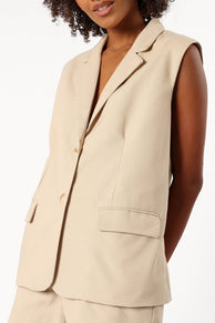 TOPS @Cora Vest - Taupe