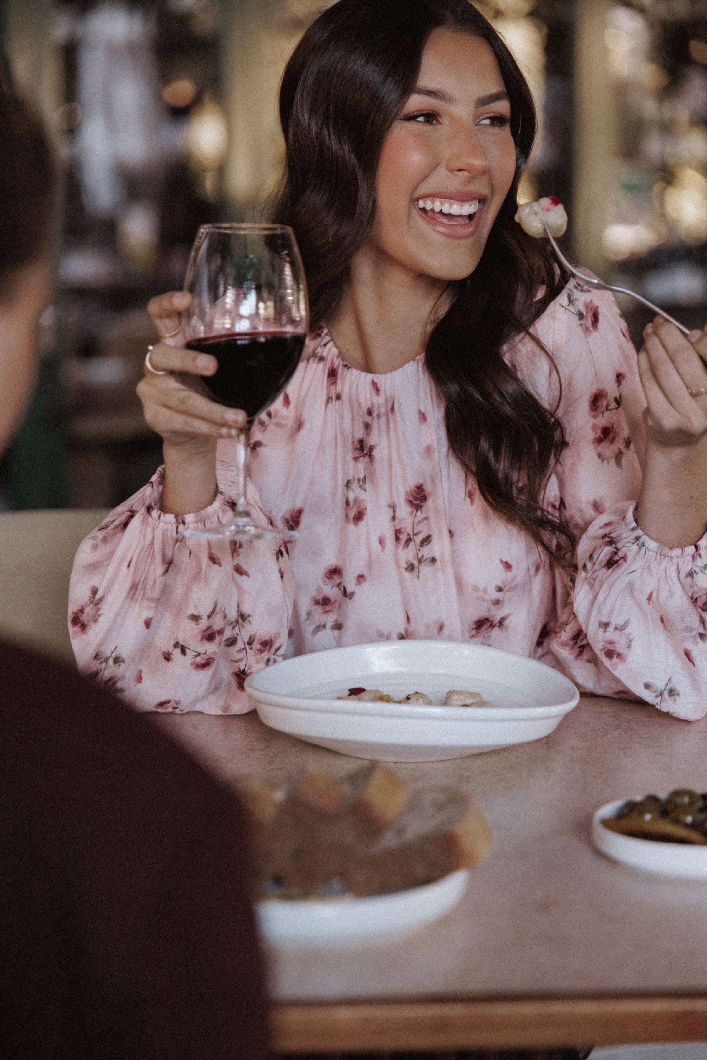 TOPS Dallas Long Sleeve Top - Pink Rose