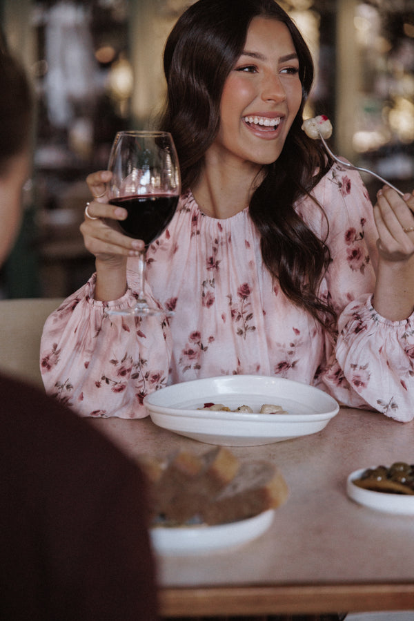 TOPS Dallas Long Sleeve Top - Pink Rose