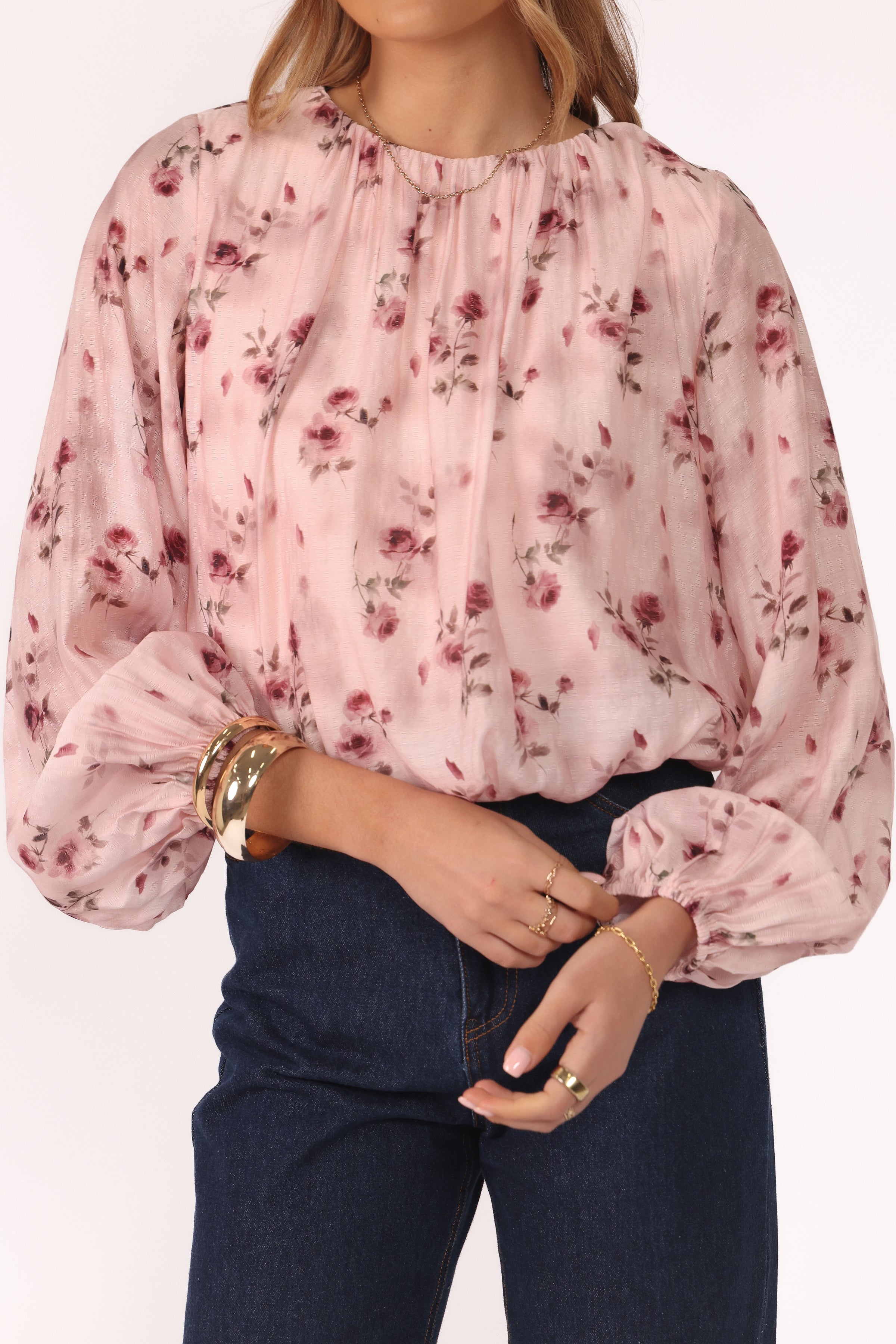 TOPS Dallas Long Sleeve Top - Pink Rose