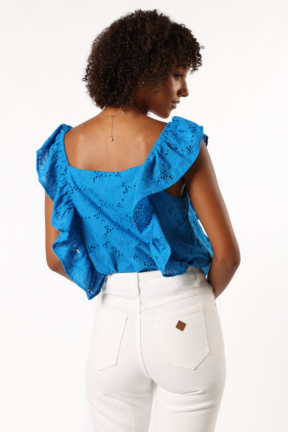 TOPS @Danica Ruffle Top - Blue