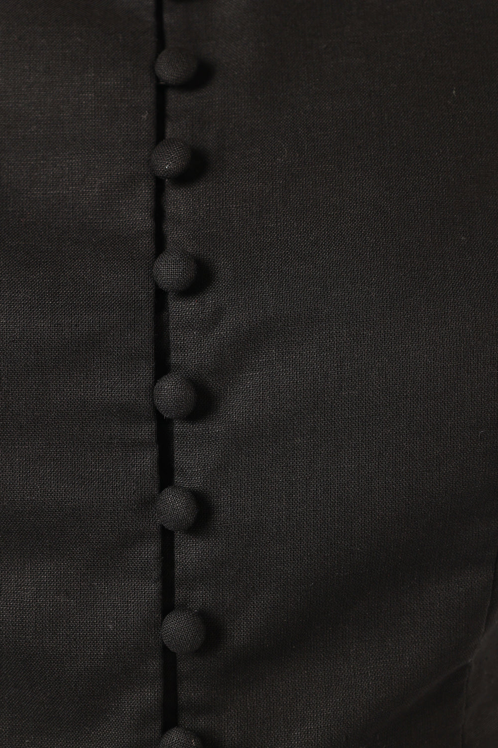 TOPS @Daniella Linen Vest - Black