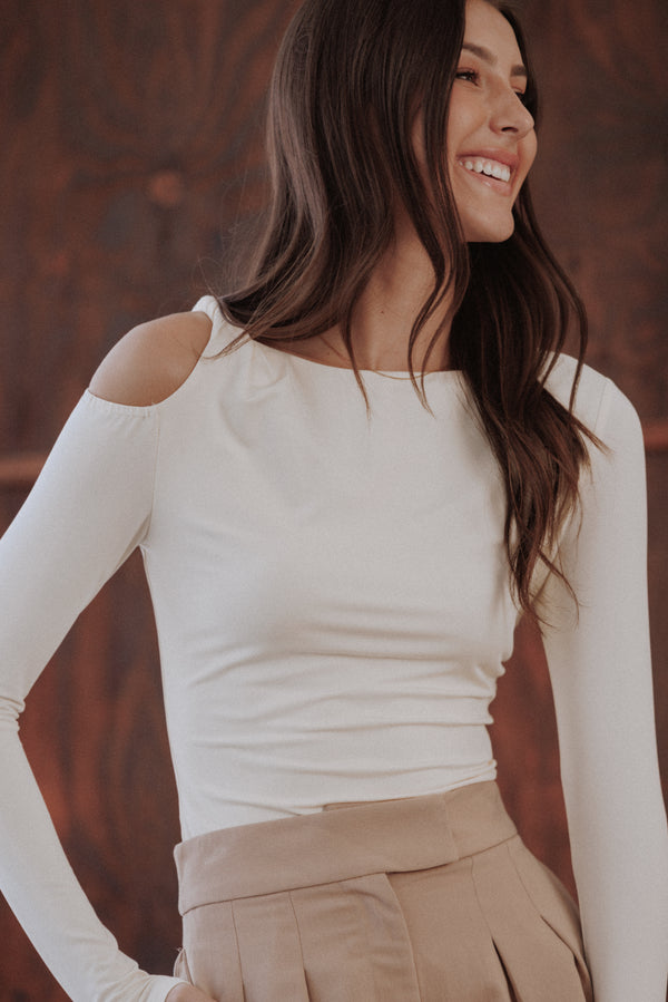 TOPS Darma Long Sleeve Top - Pale Yellow