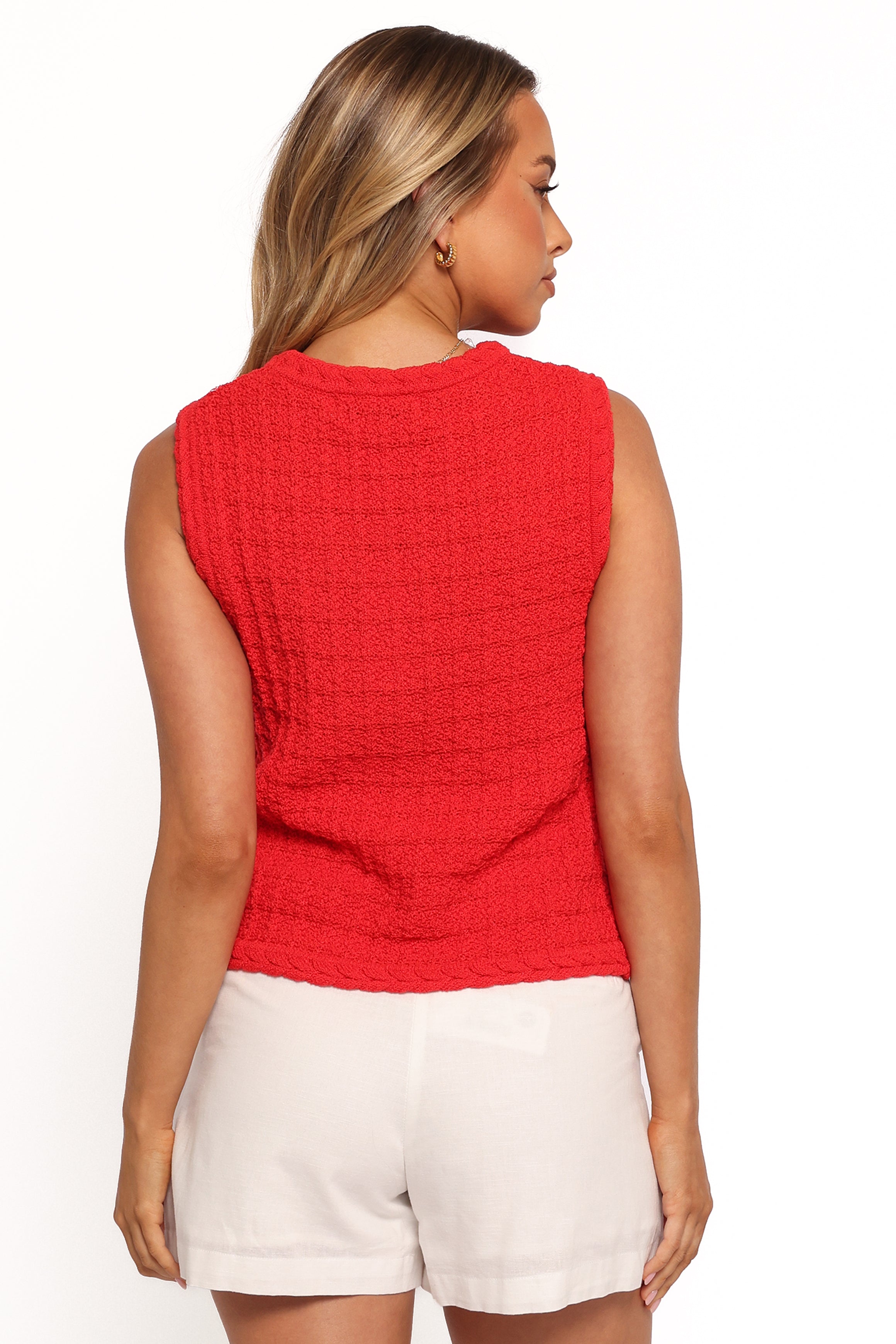 TOPS Davis Knit Vest - Red