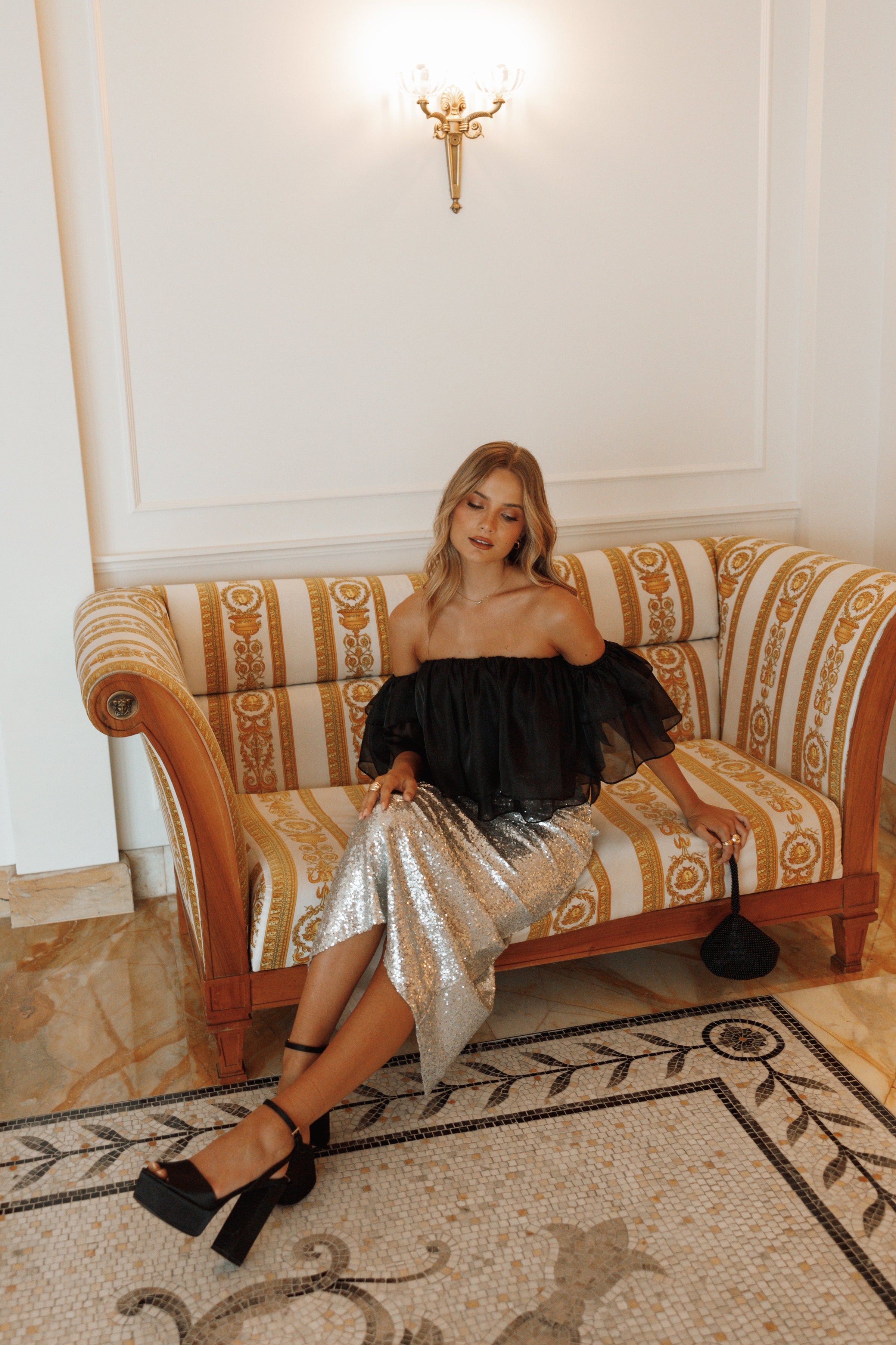 TOPS Deedi Off Shoulder Top - Black