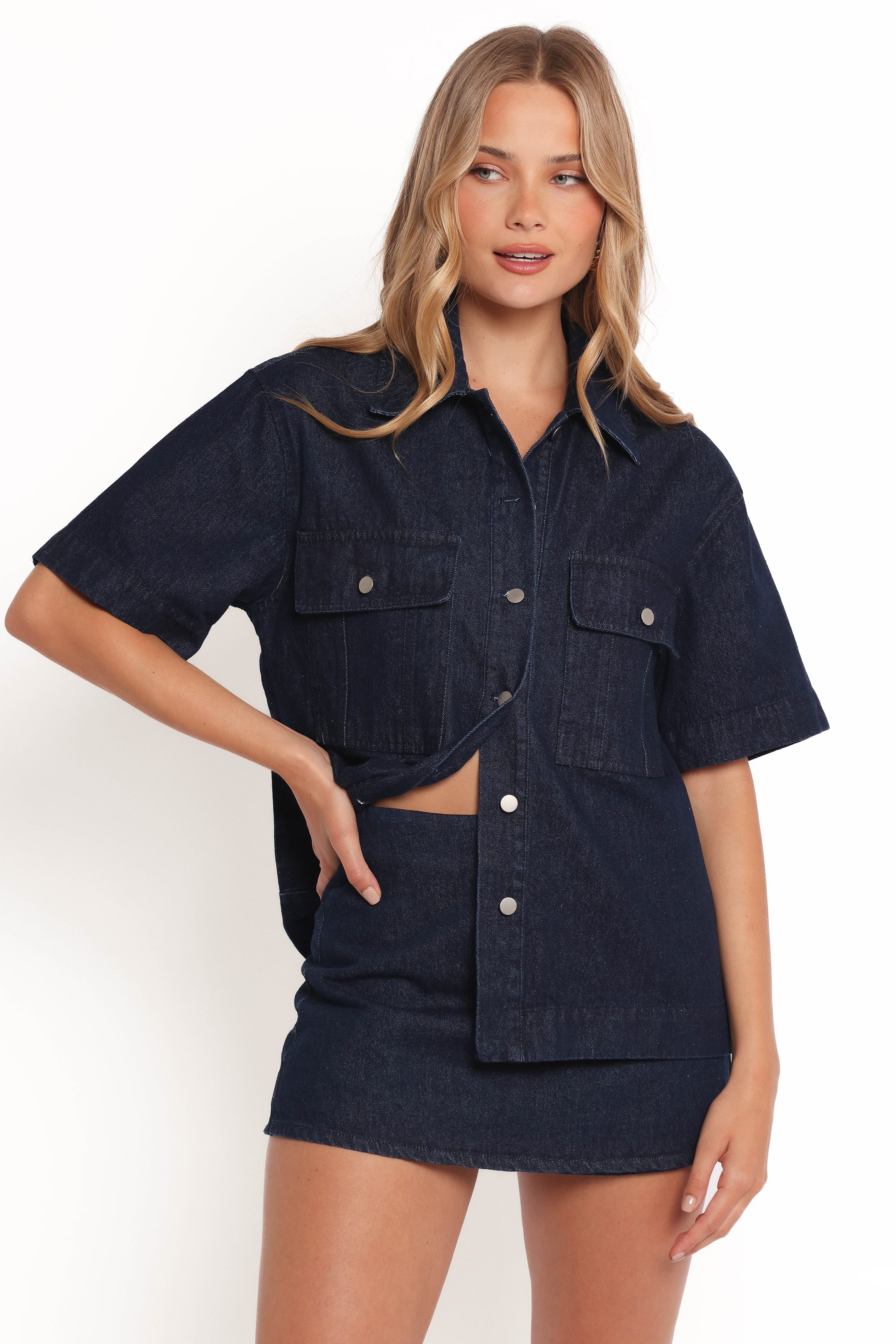 TOPS Della Denim Shirt - Raw Denim