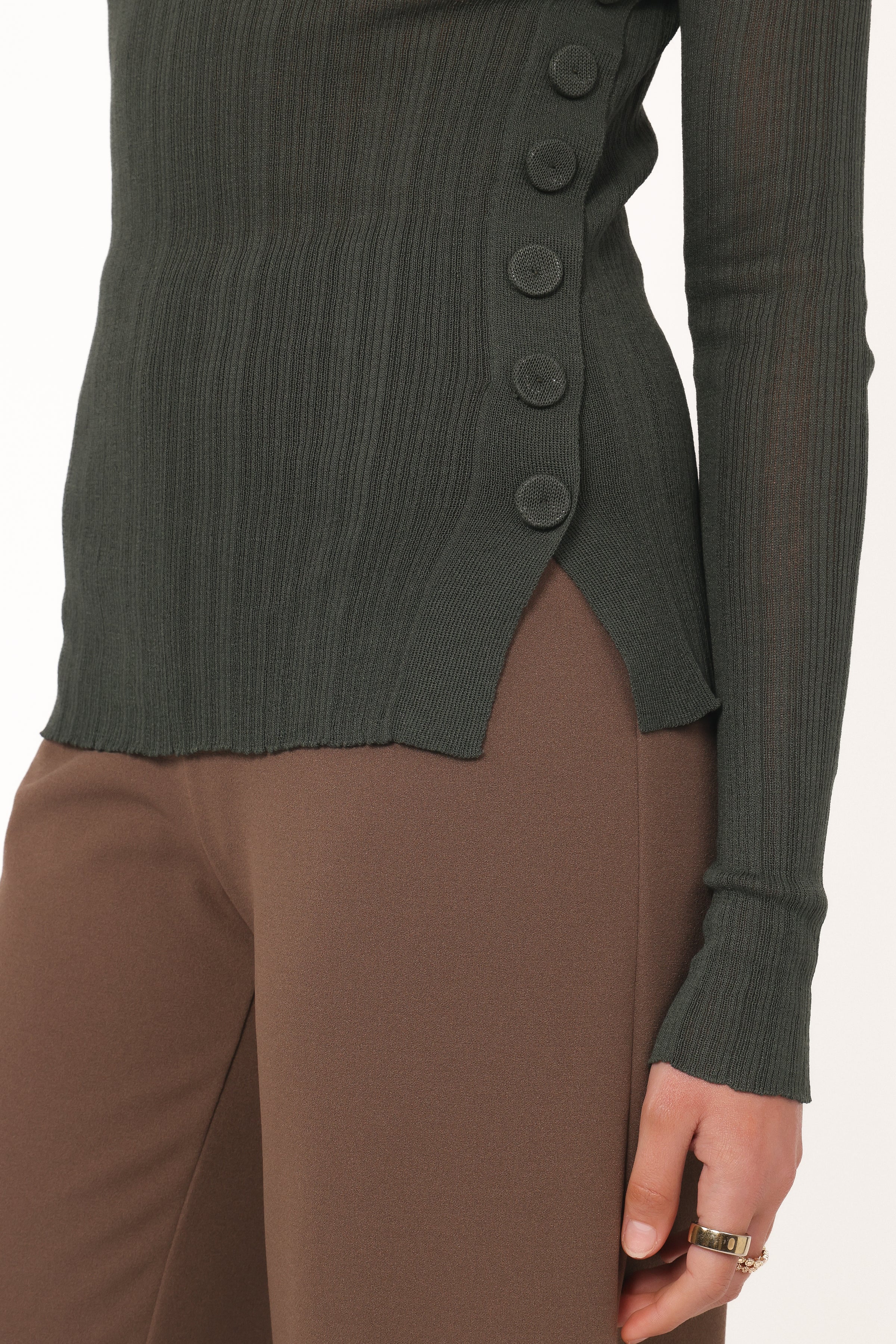 TOPS Delphine Top - Dark Green