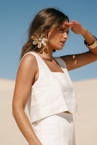 TOPS Devlin Top - Cloud White