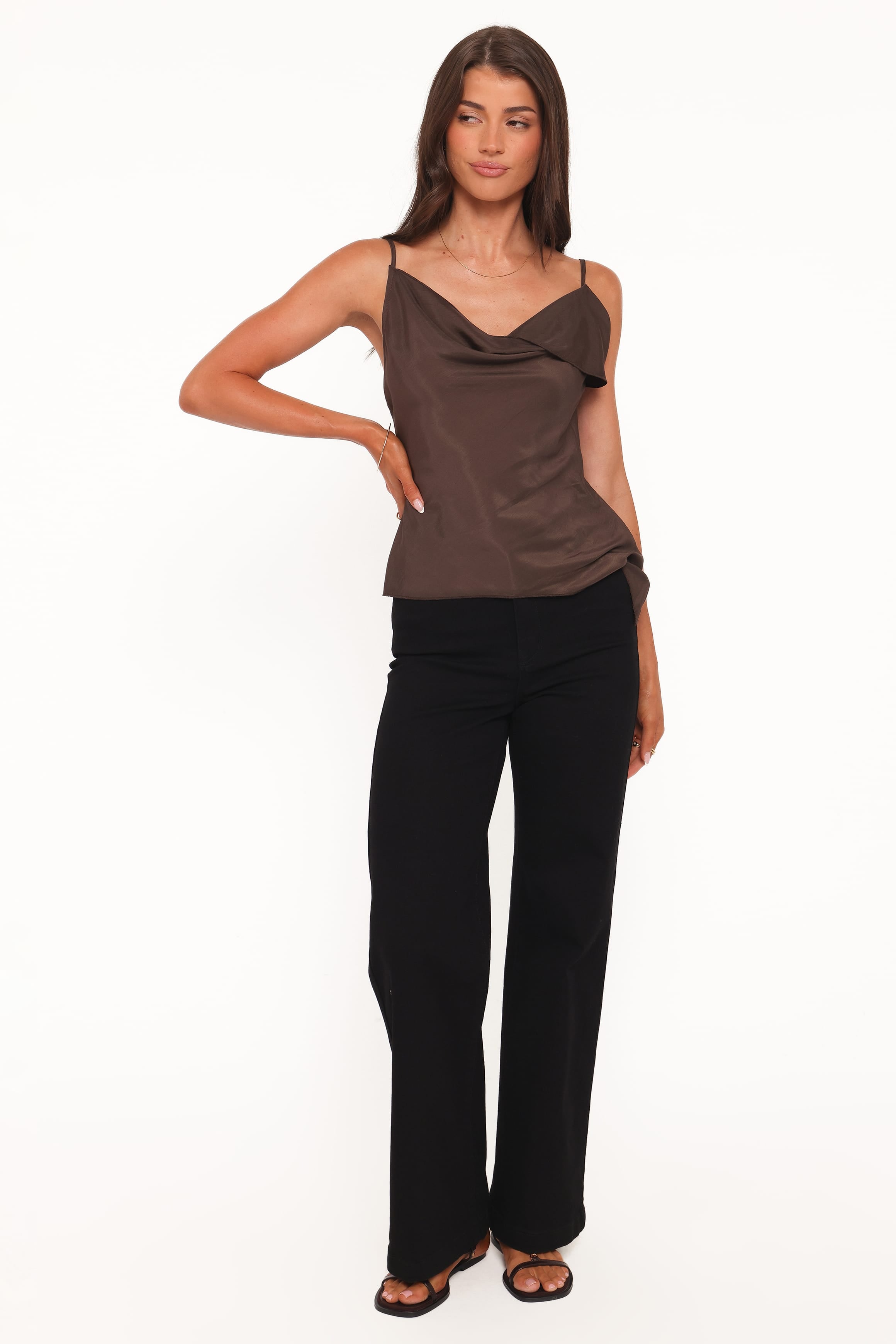 TOPS Devon Top - Chocolate Brown