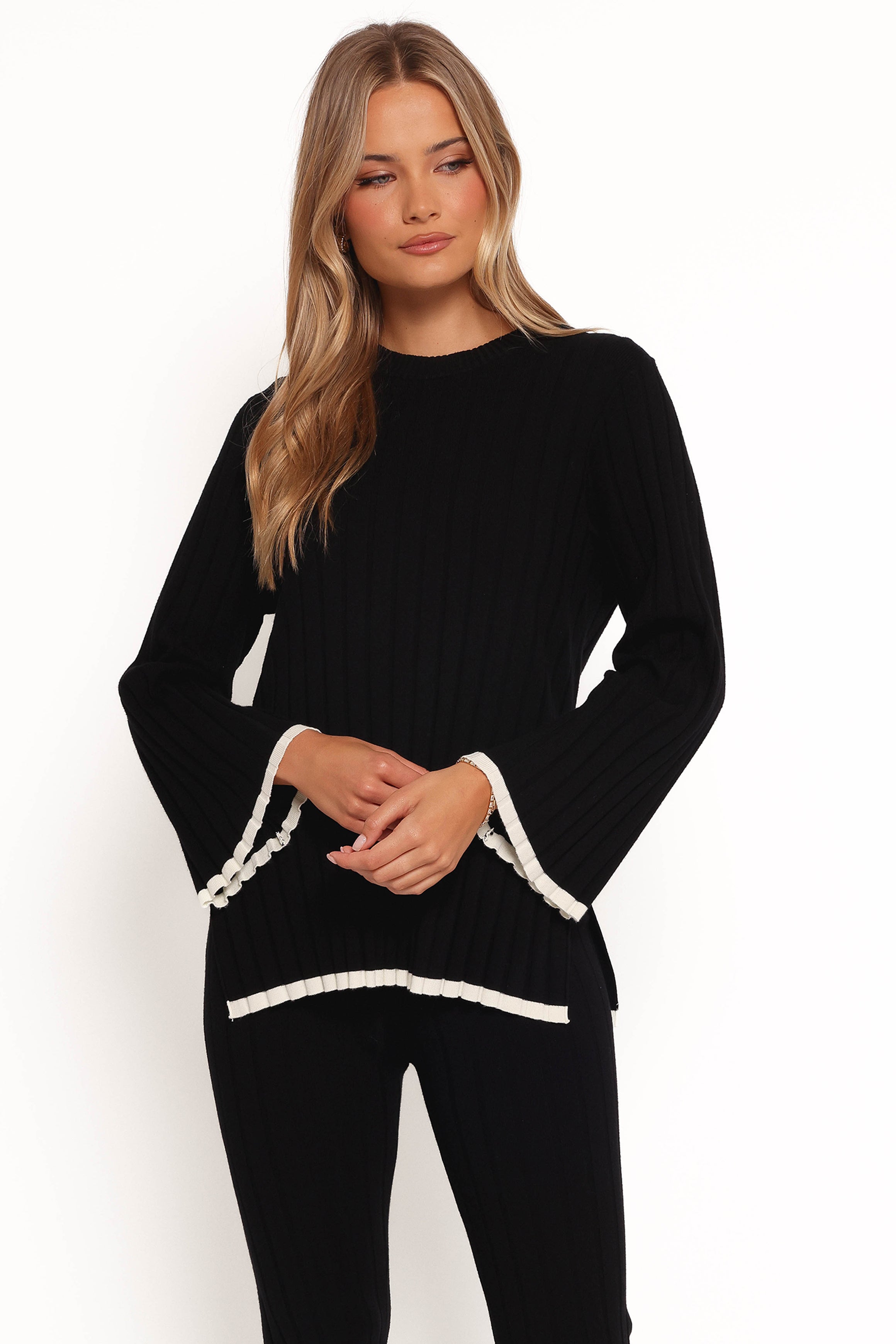 TOPS Dora Knit Top - Black