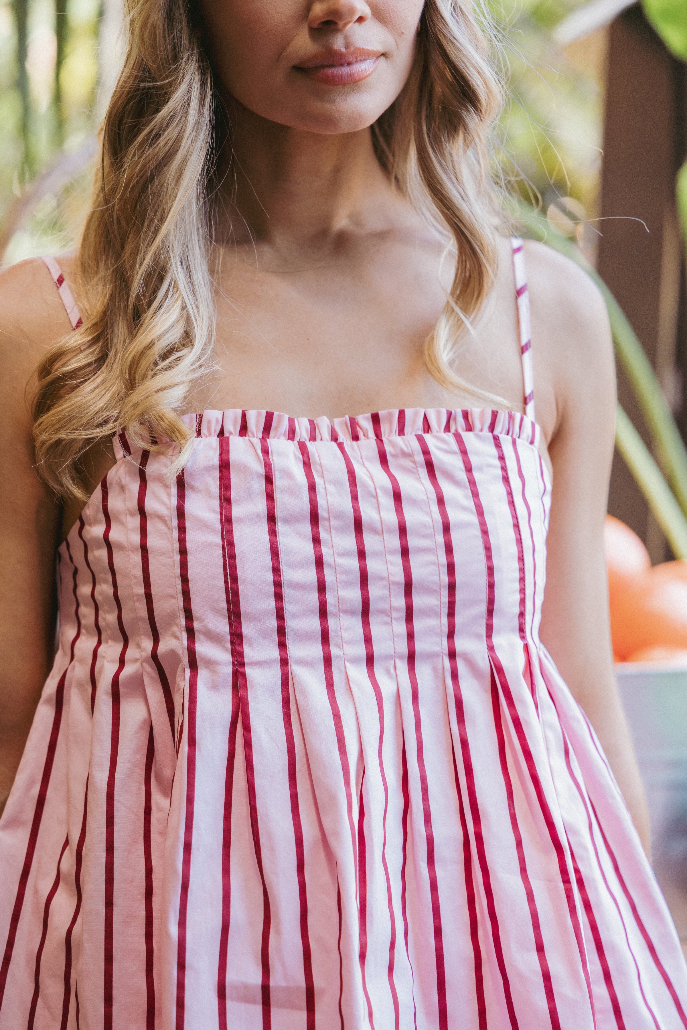 TOPS Dulce Top - Pink Stripe