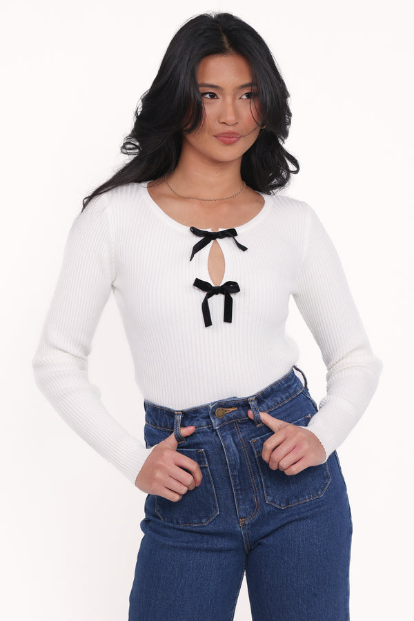 TOPS Elba Knit Top - White