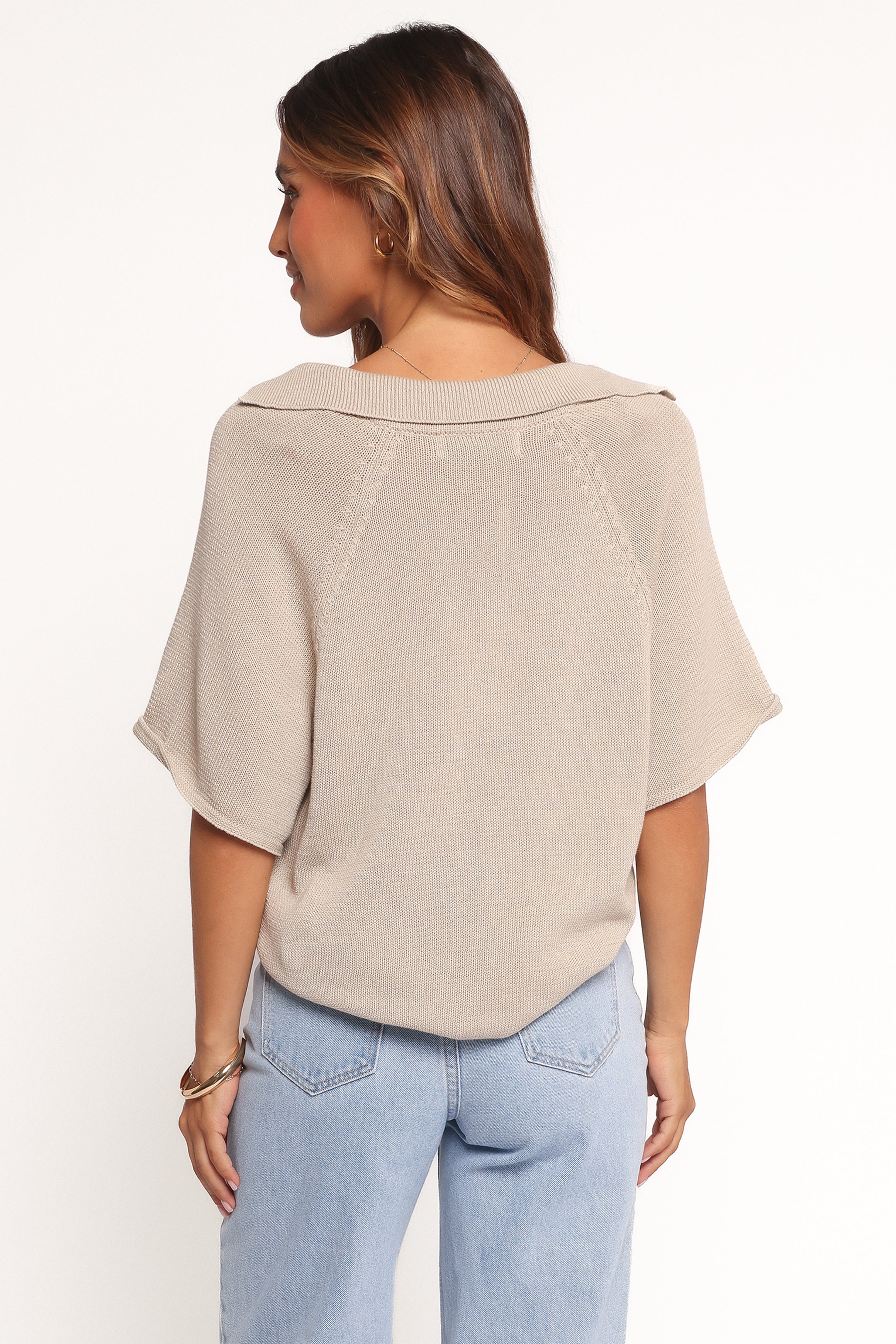 TOPS Eldora Knitted Top - Oatmeal