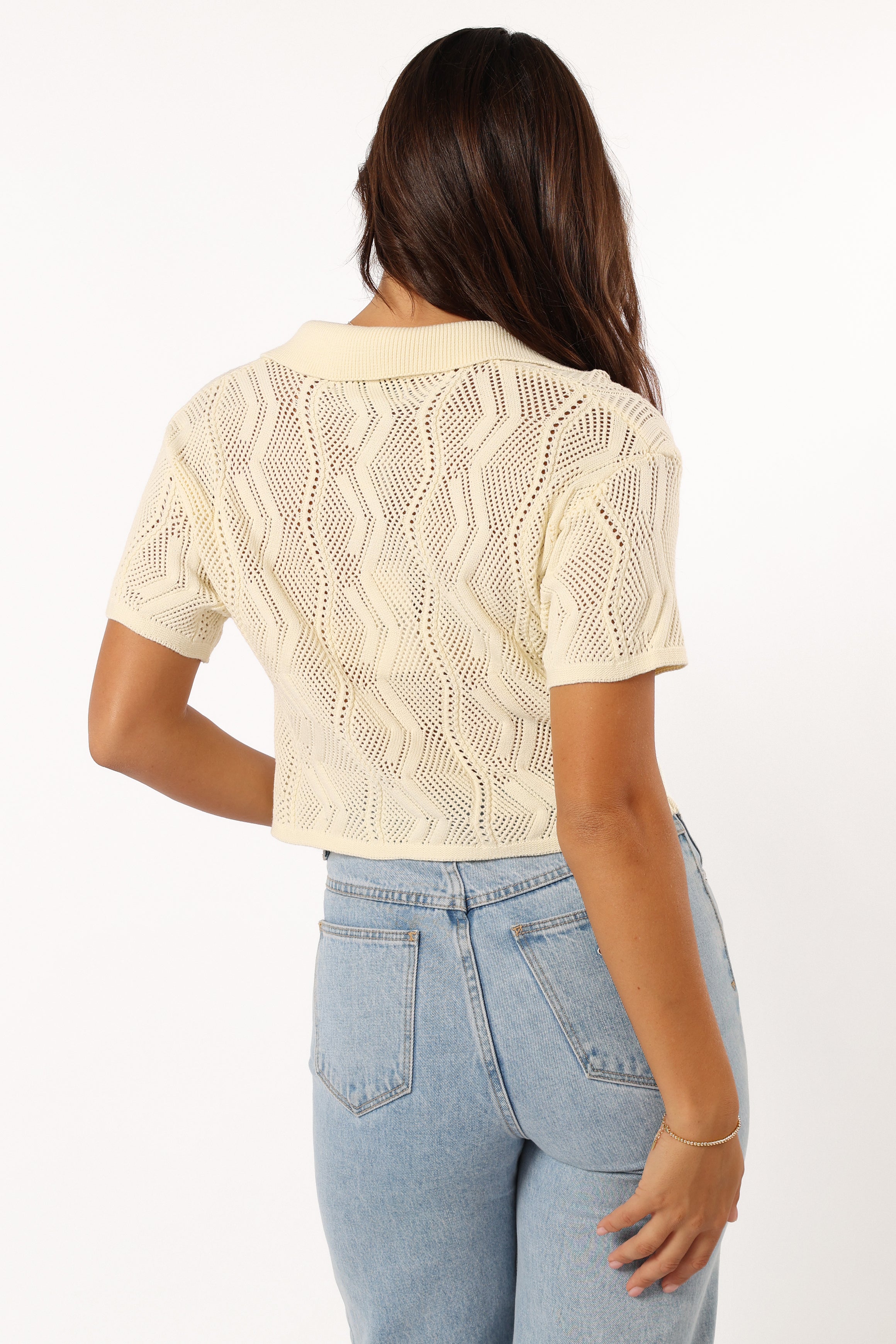 TOPS @Ele Knit Top - Cream