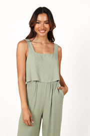 TOPS Eleanor Cropped Top - Green