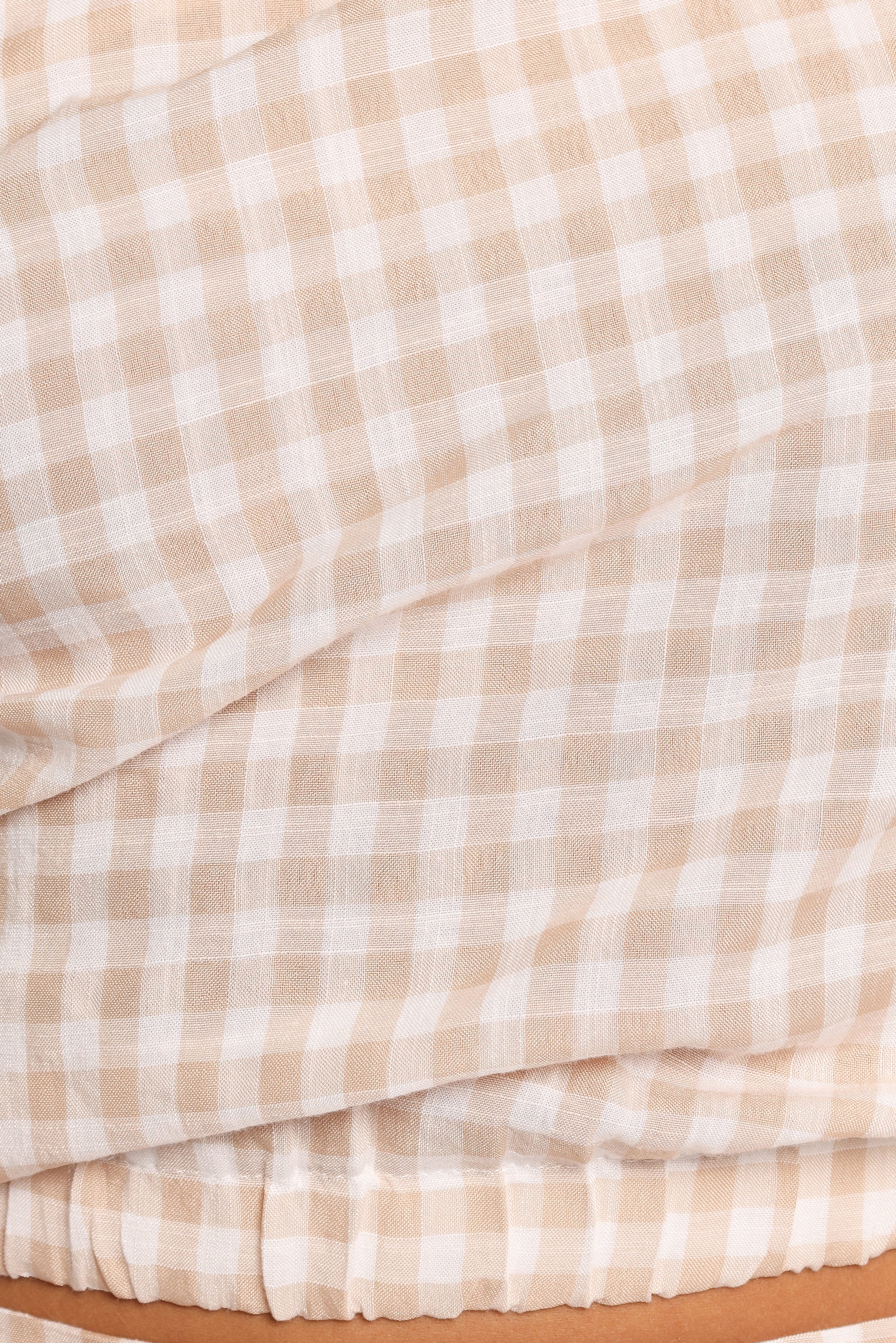 TOPS Elia Top - Beige Check