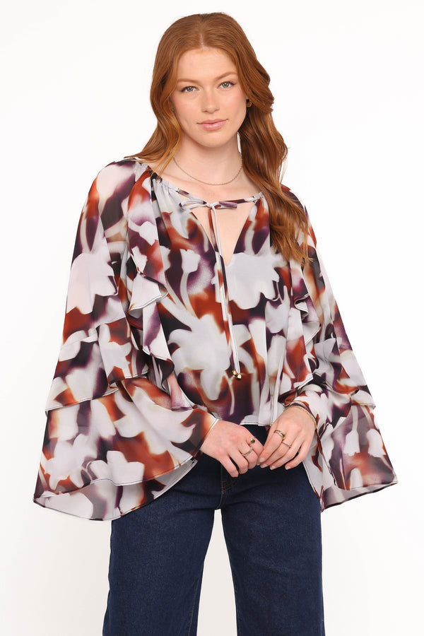 TOPS Elinor Top - Blurred Floral