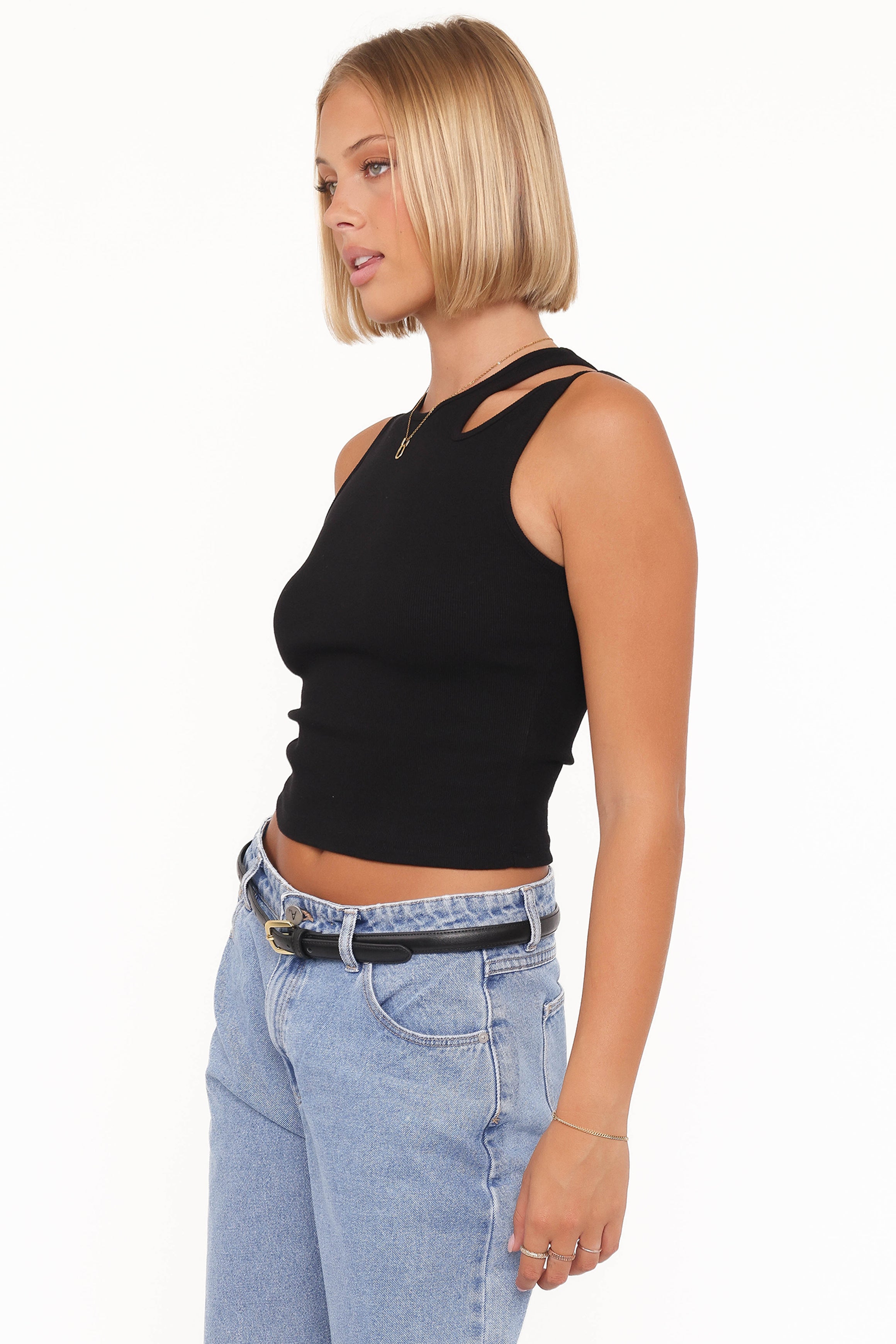 TOPS Elira Cut Out Tank - Black
