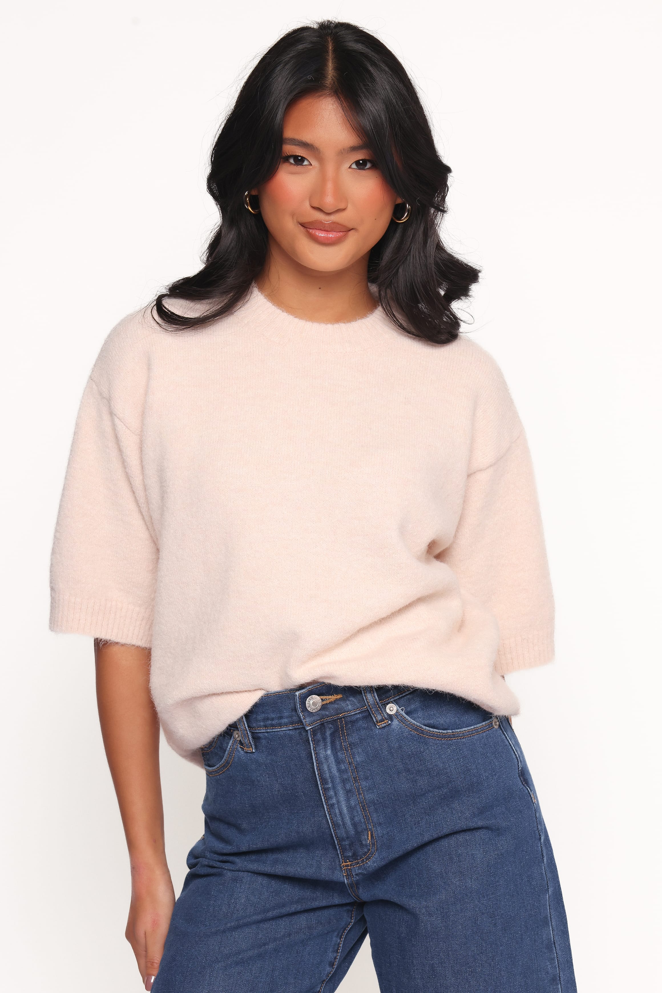 TOPS Elmira Knitted Tee - Light Pink