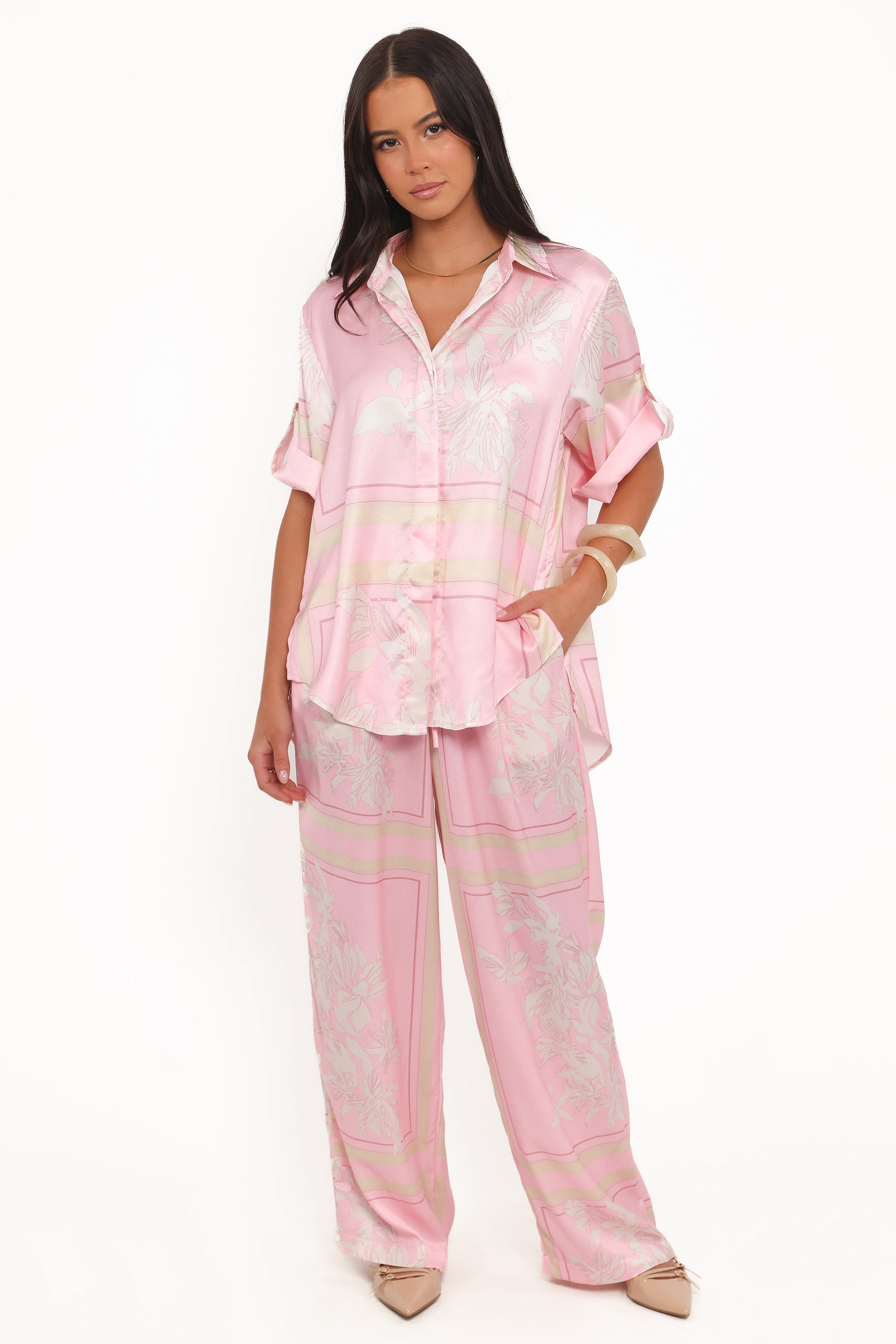 TOPS Elysia Shirt - Pink White