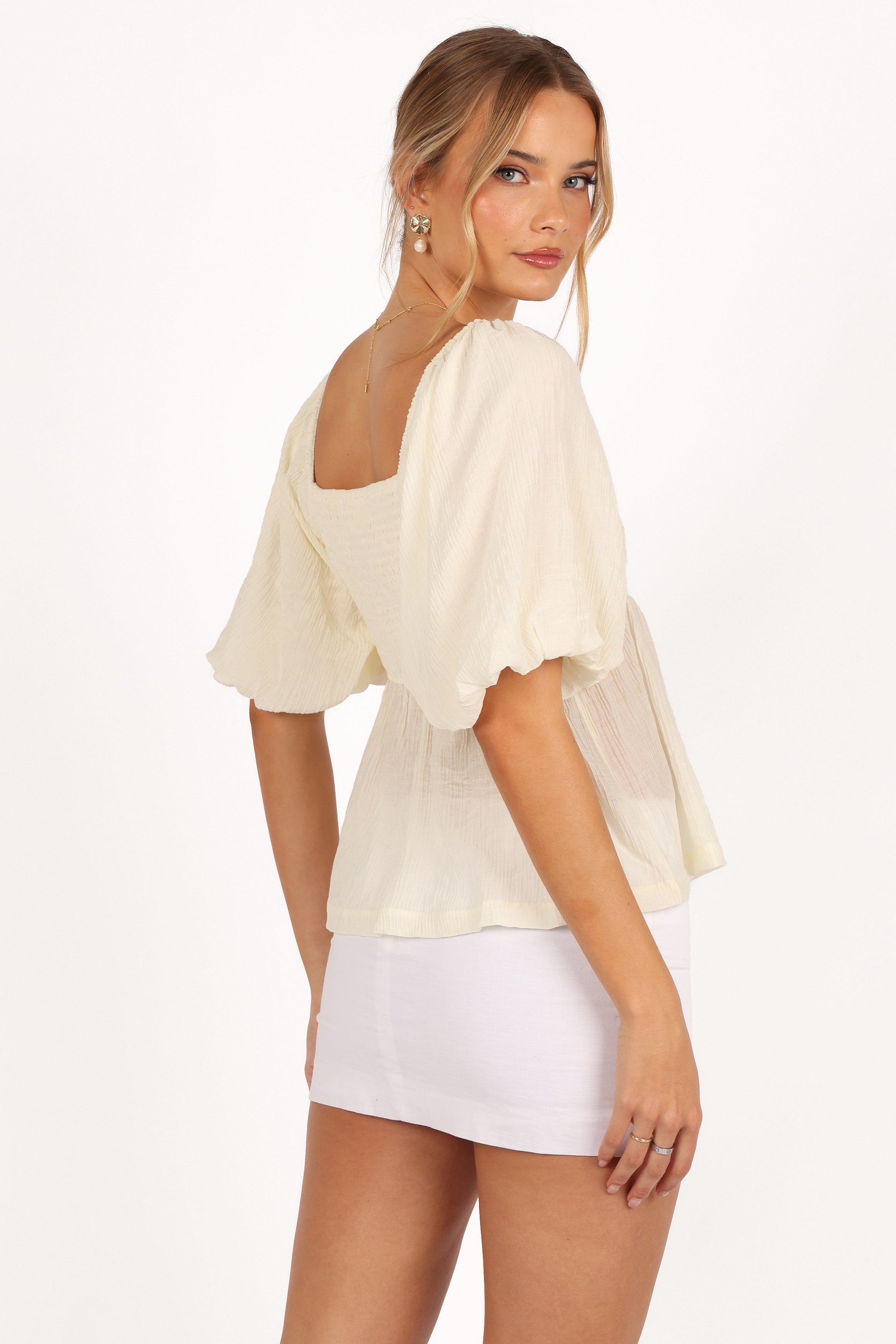 TOPS Emerson Rosette Top - Ivory
