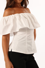 TOPS Emery Off The Shoulder Top - White