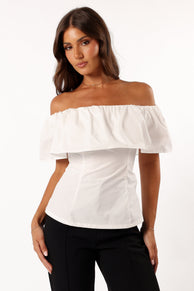 TOPS Emery Off The Shoulder Top - White
