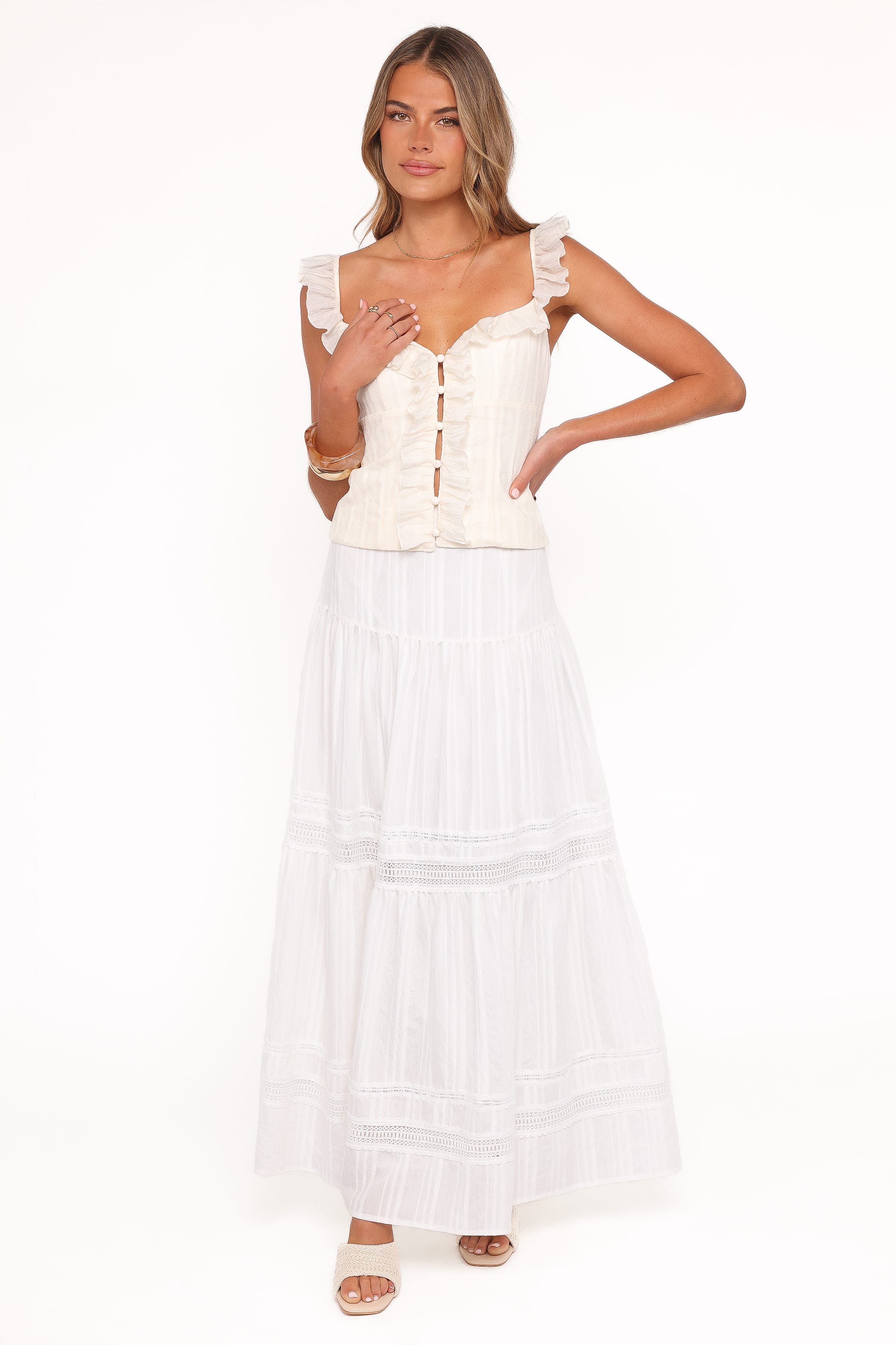 TOPS Eulalie Corset Top - Cream