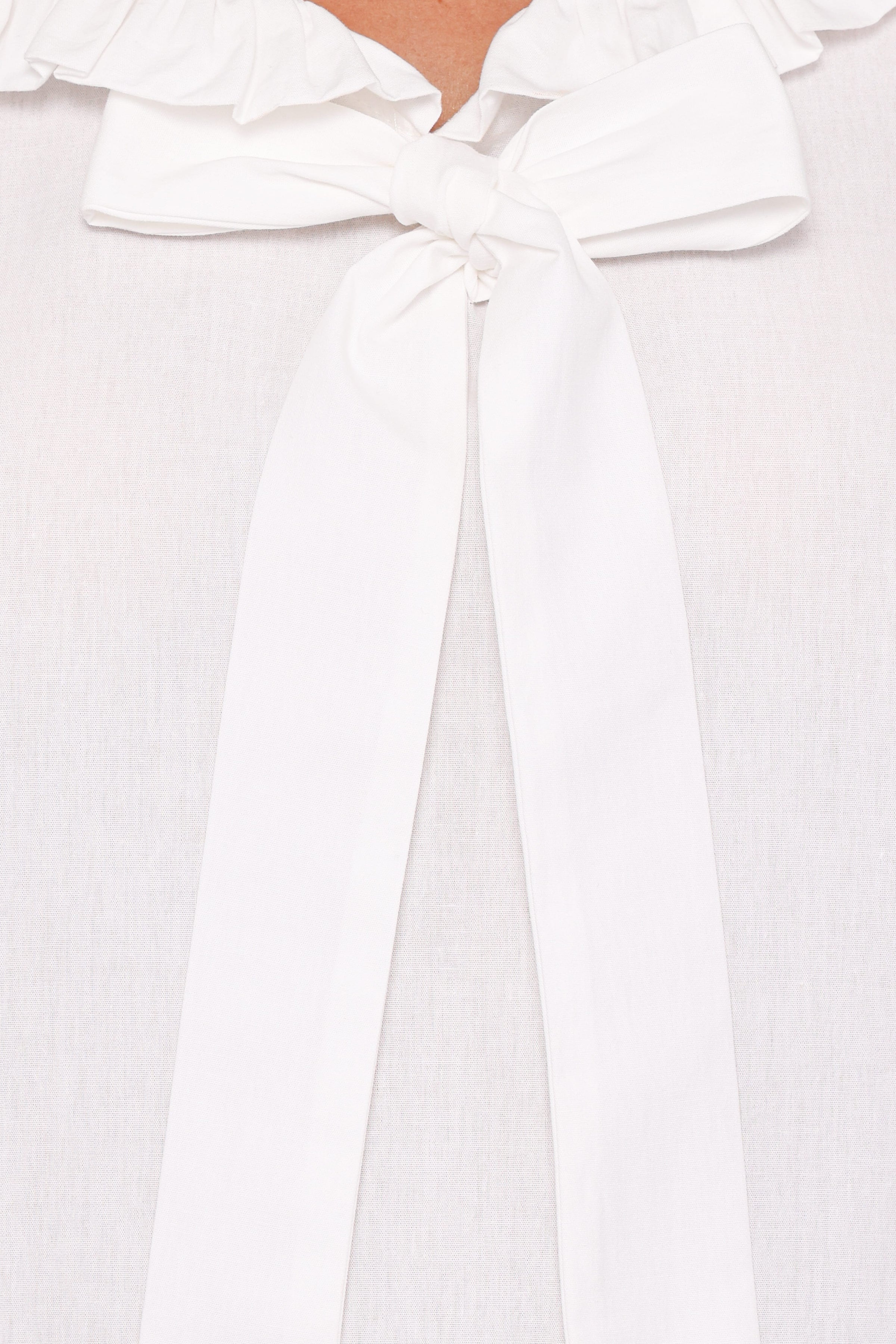 TOPS Fleming Frill Collar Shirt - White