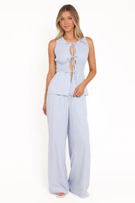 TOPS Fleur Top - Pale Blue