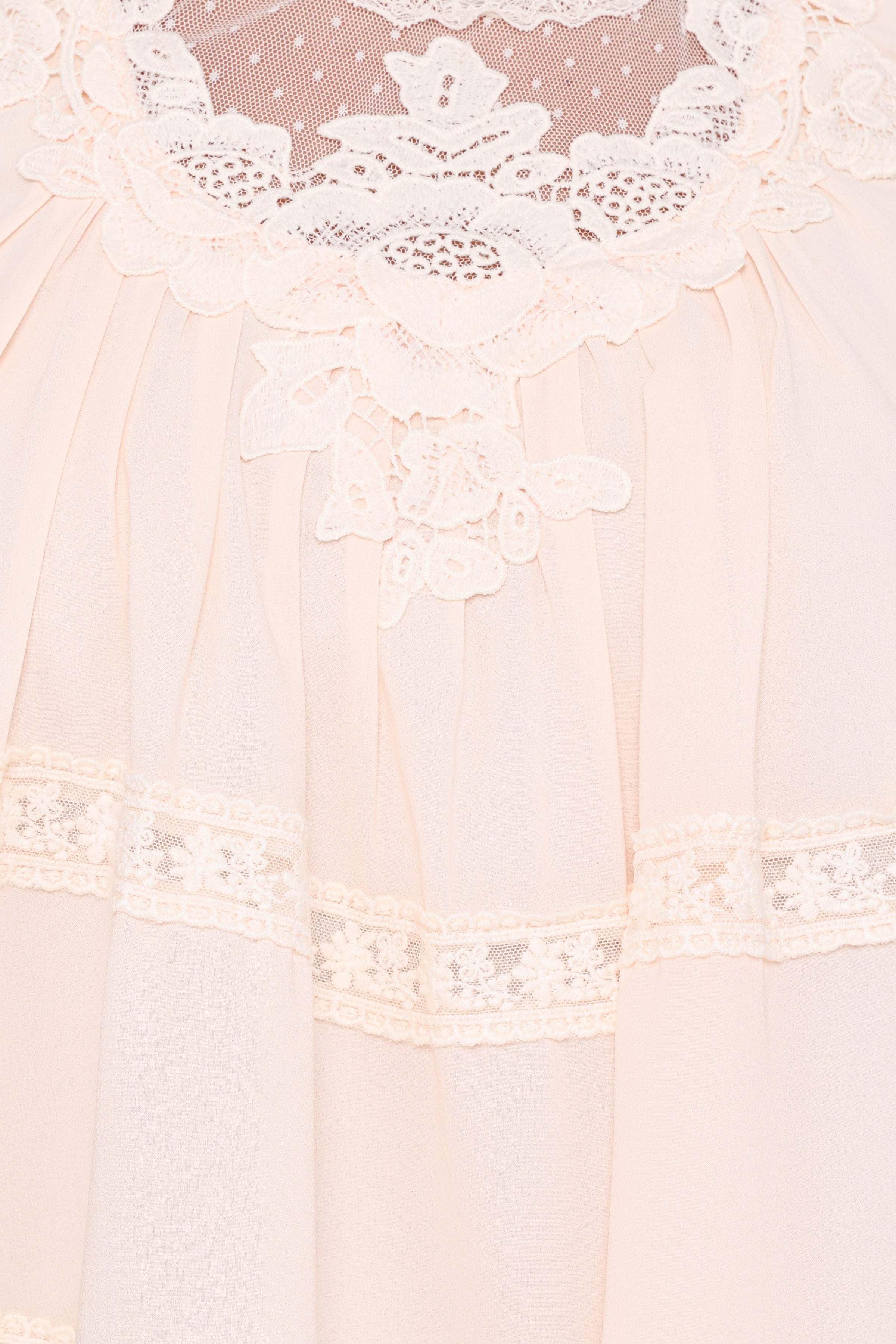 TOPS Galatea Lace Insert Top - Cream