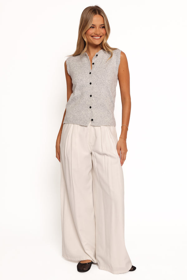 TOPS Grace Knit Vest - Grey