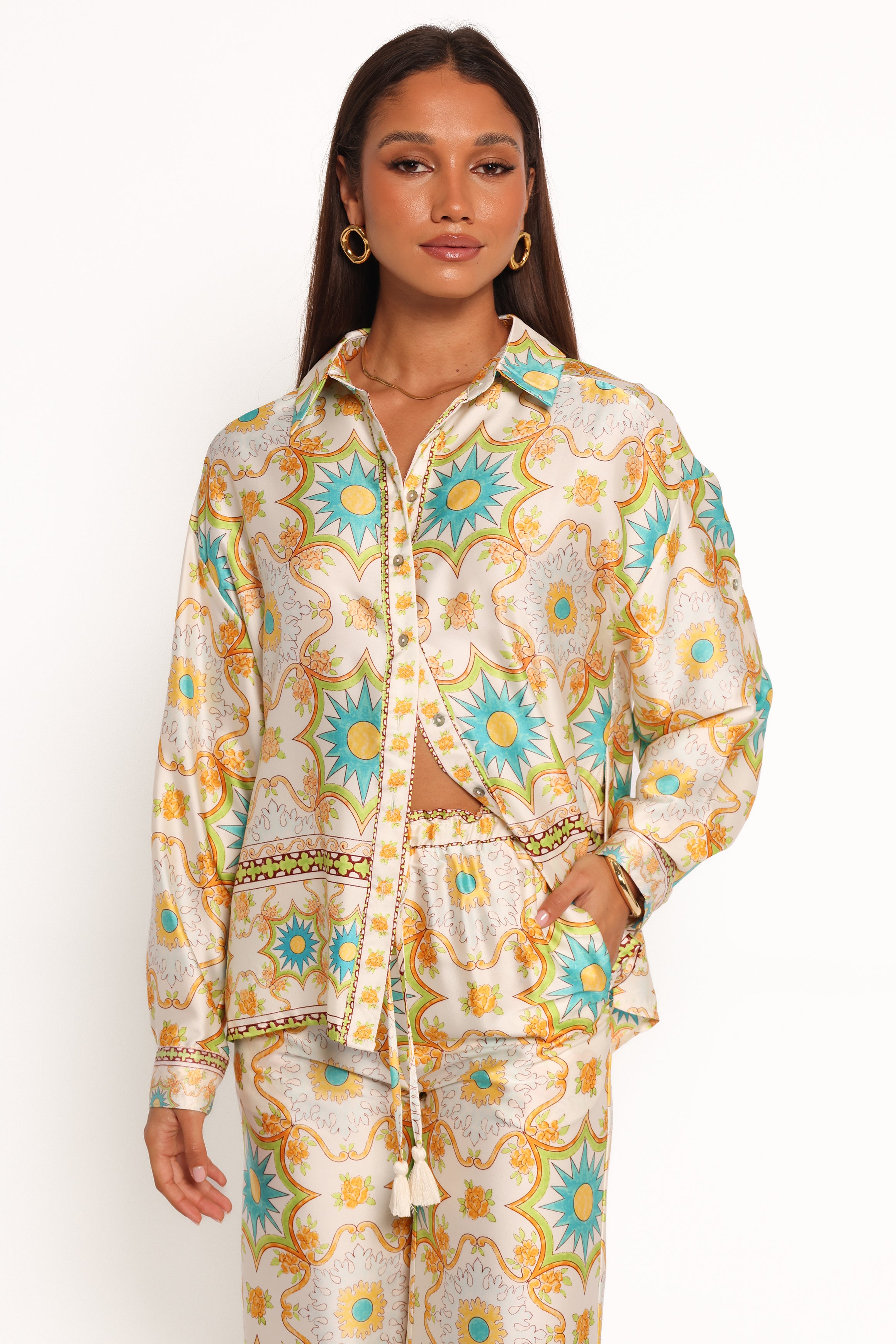 TOPS Gretel Shirt - White Multi