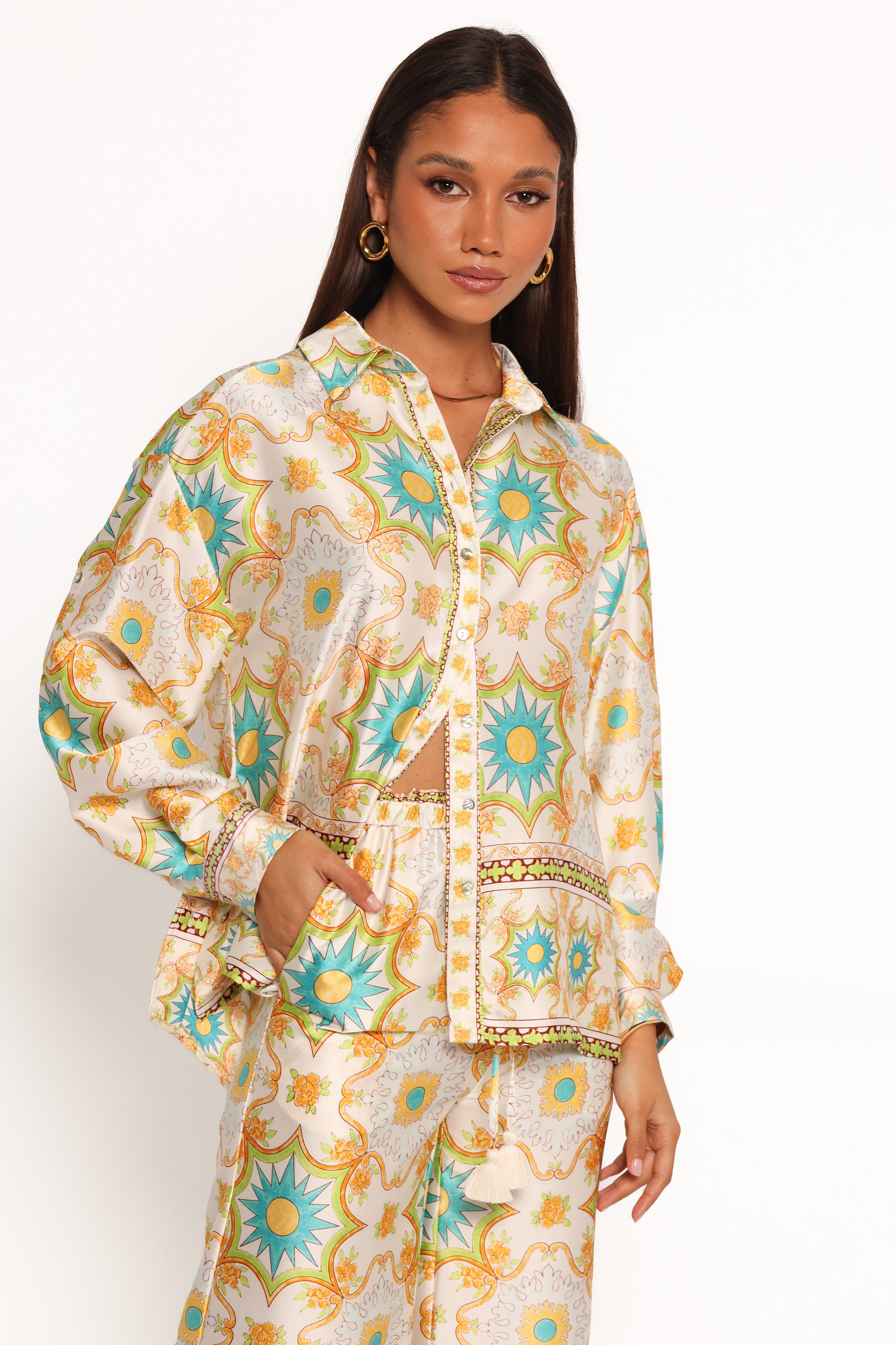 TOPS Gretel Shirt - White Multi