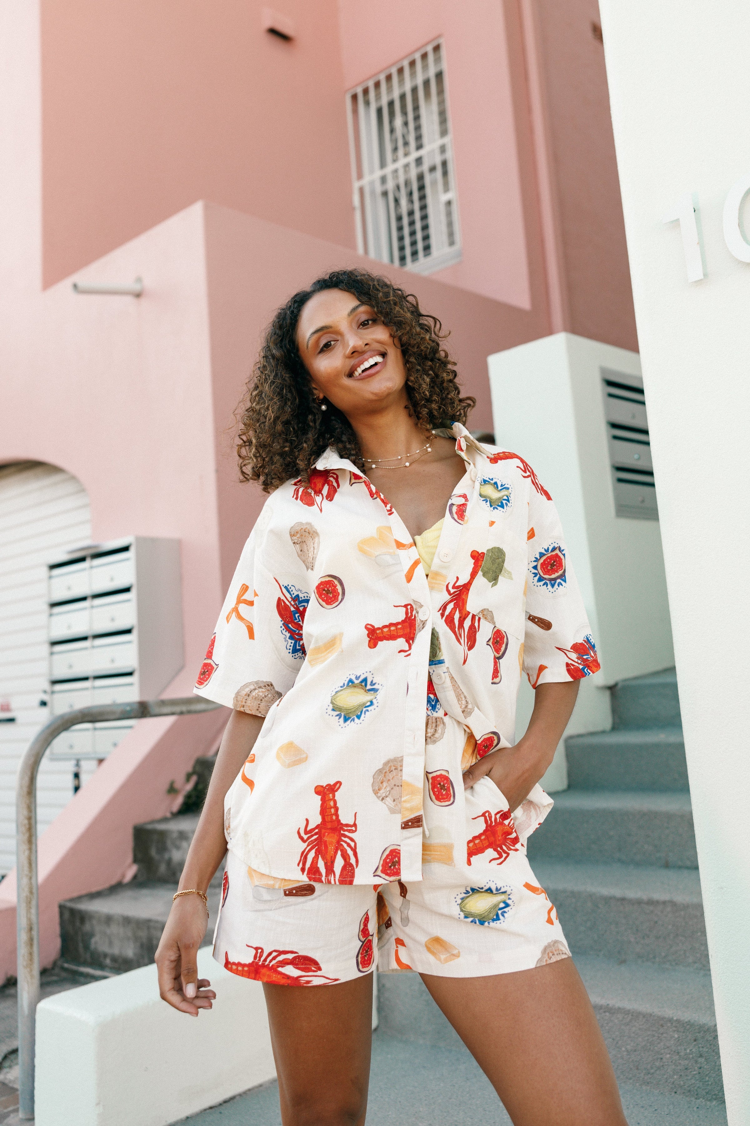 TOPS @Hampton Top - Cream Multi (Hold for 4th July)