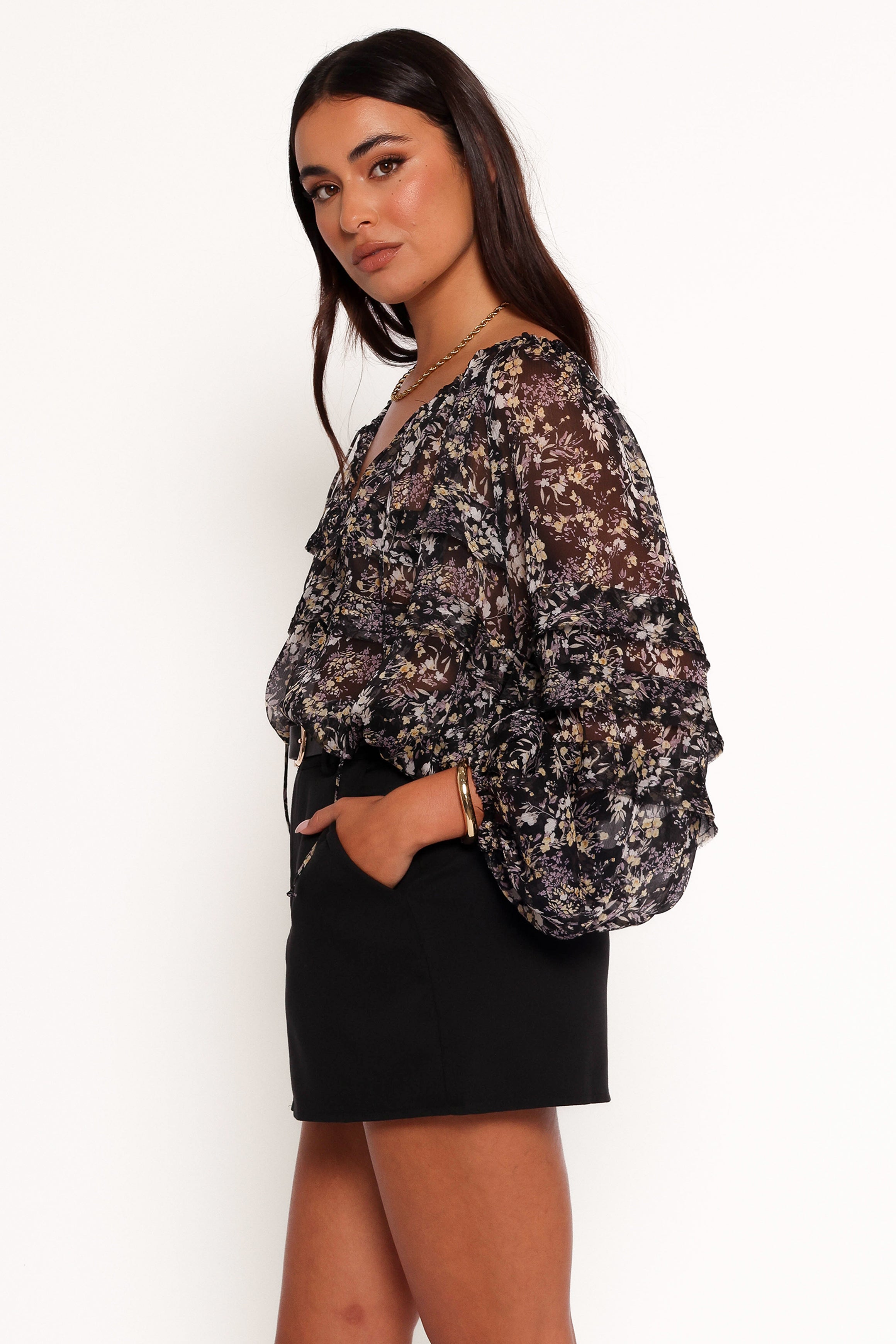 TOPS Hana Top - Black Multi