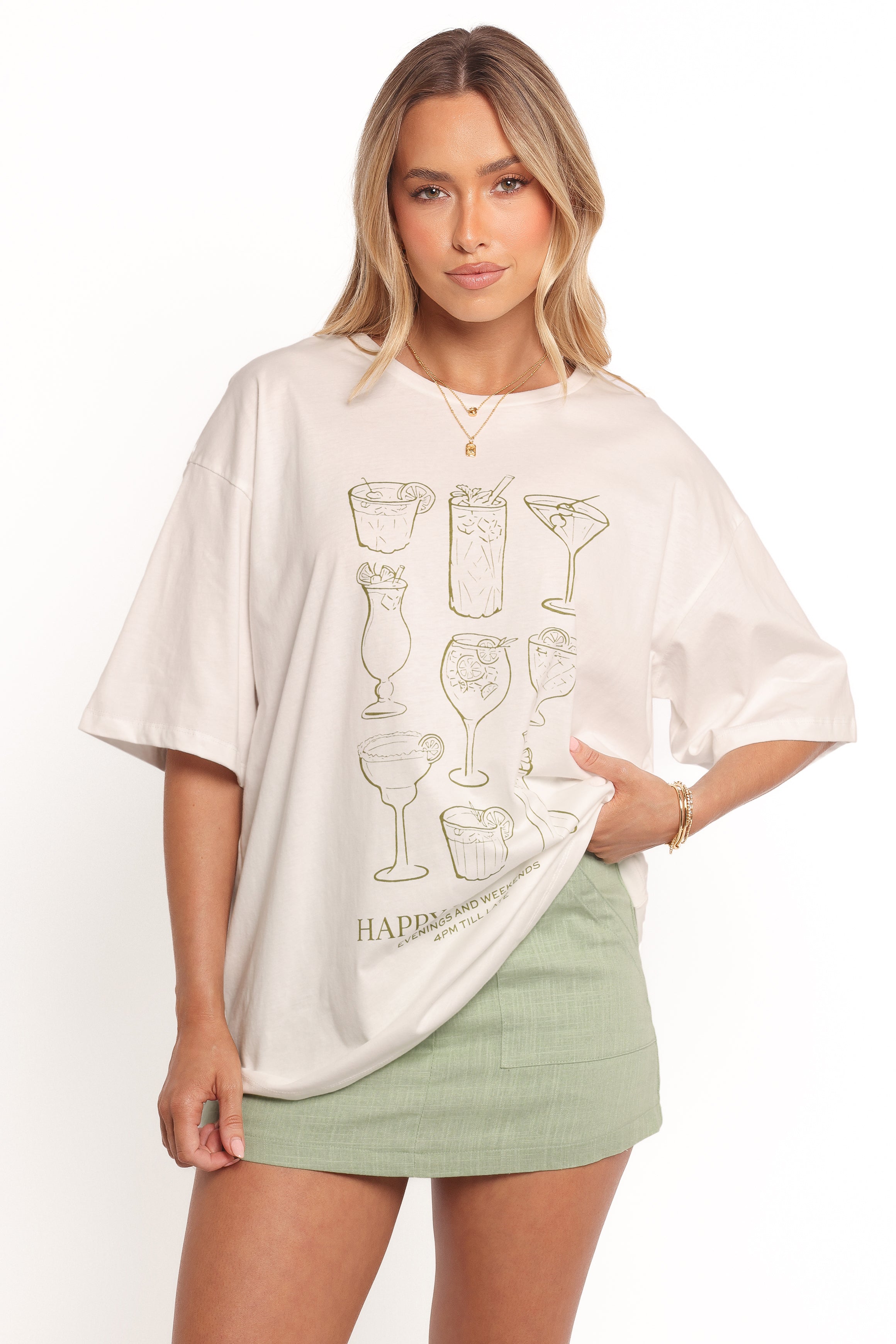 TOPS Happy Hour Tee - White